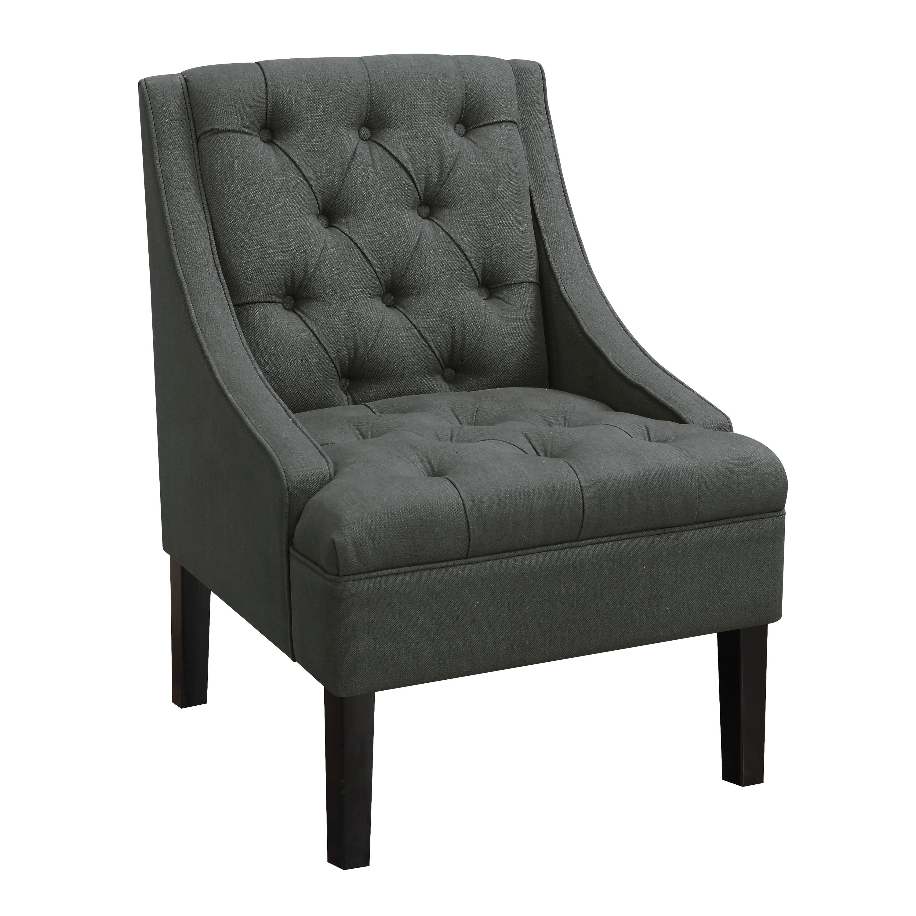HomeFare DS-2510-900-405 Midcentury Twilight Grey Accent Chair