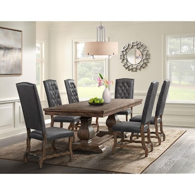 vitamin perspective cable Picket House Furnishings Hayward Walnut Rustic Dining Room Set with Rectangular  Table (Seats 6) in the Dining Room Sets department at Lowes.com