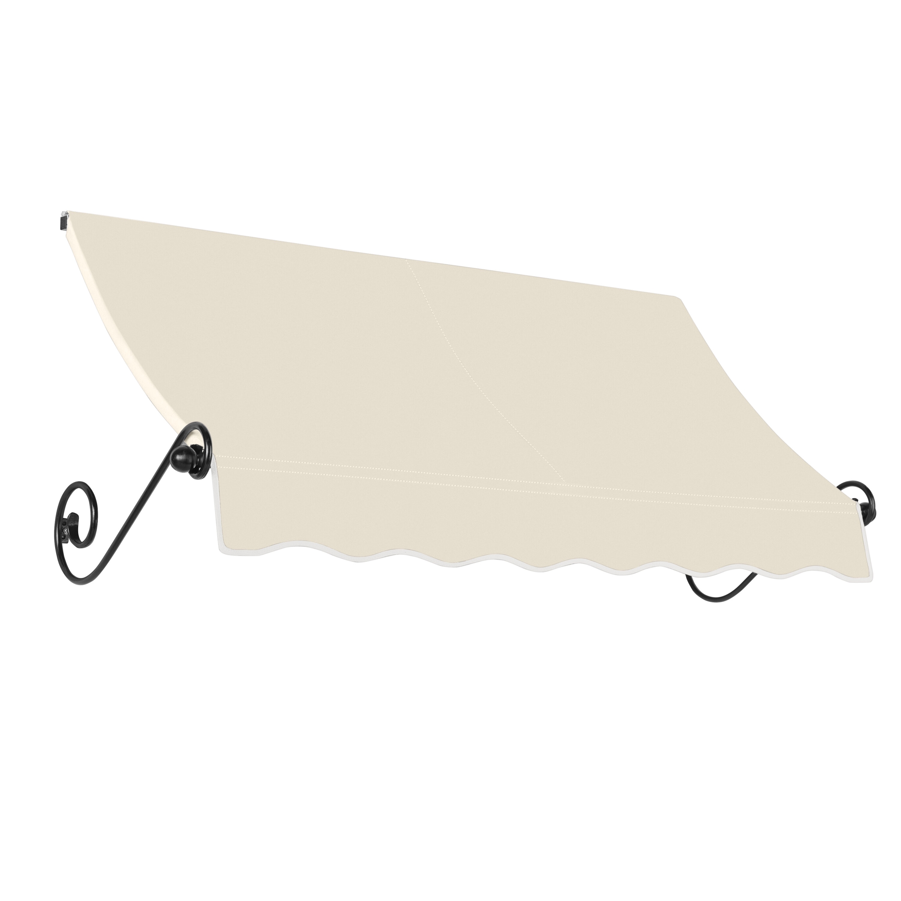 Awntech CH22-L-6L Charleston 76.5-in Wide x 24-in Projection x 24-in Height Fabric Linen Solid Fixed Window/Door Awning