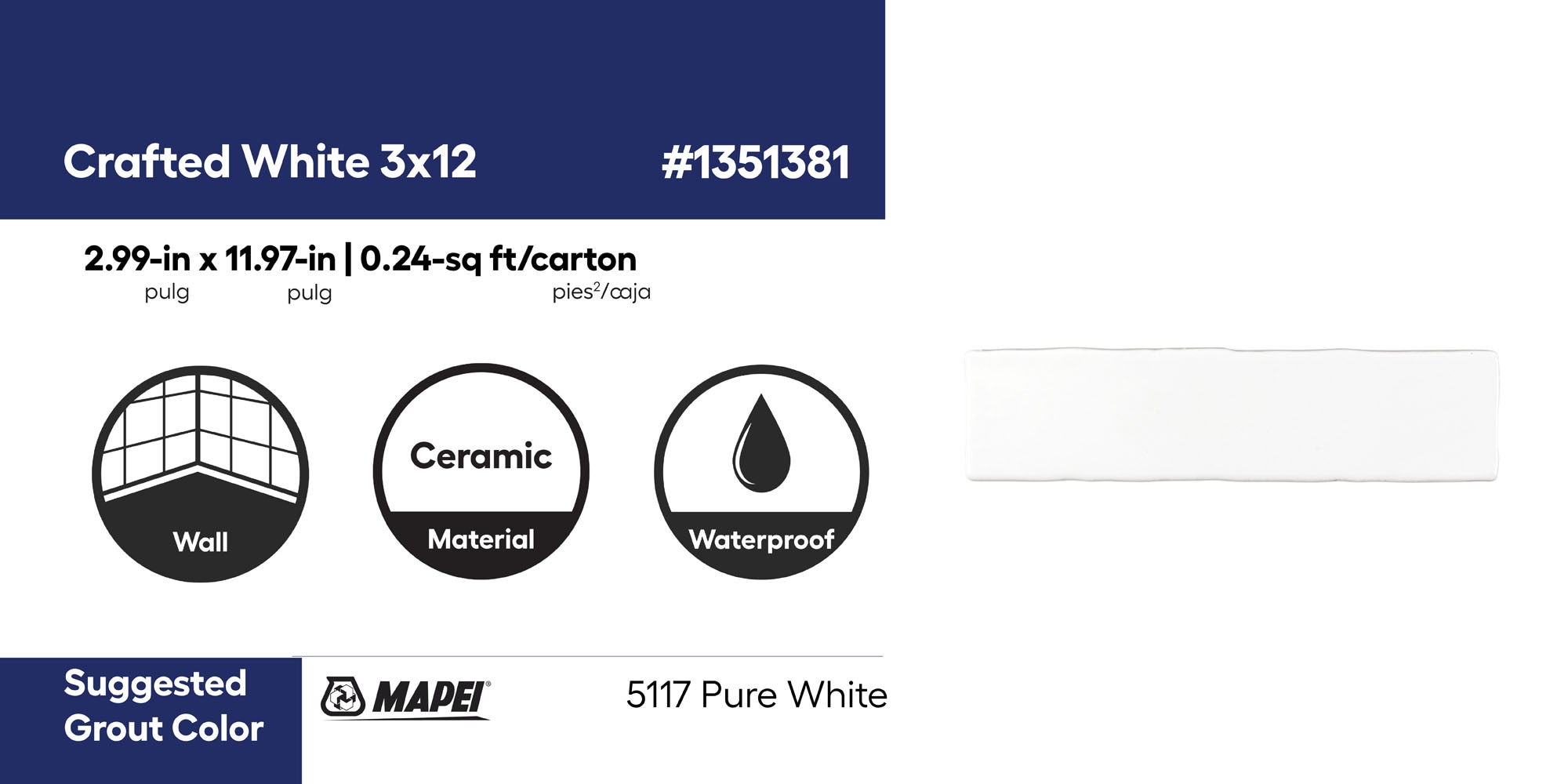 Boutique Ceramic LWBOUT0312WHITE Ceramic-Tile - View #11