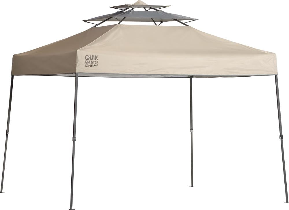 Leader Accessories Pop Up Canopy Tent 10x10 Canopy Instant  Canopy Shelter Straight Leg Including Wheeled Carry Bag,Grey 