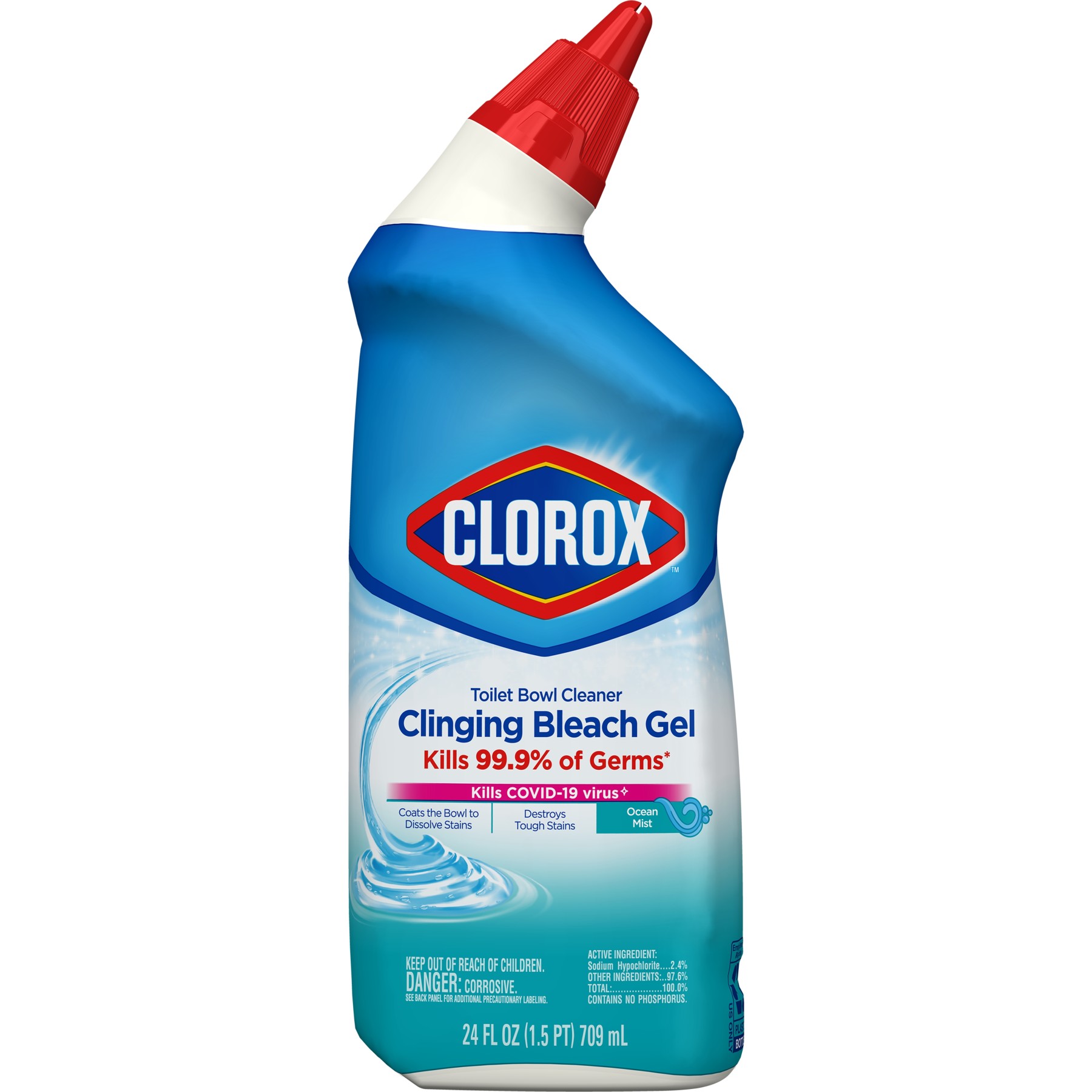 Clorox Clinging Bleach Gel 24-fl oz Ocean Mist Toilet Bowl Cleaner in the  Toilet Bowl Cleaners department at
