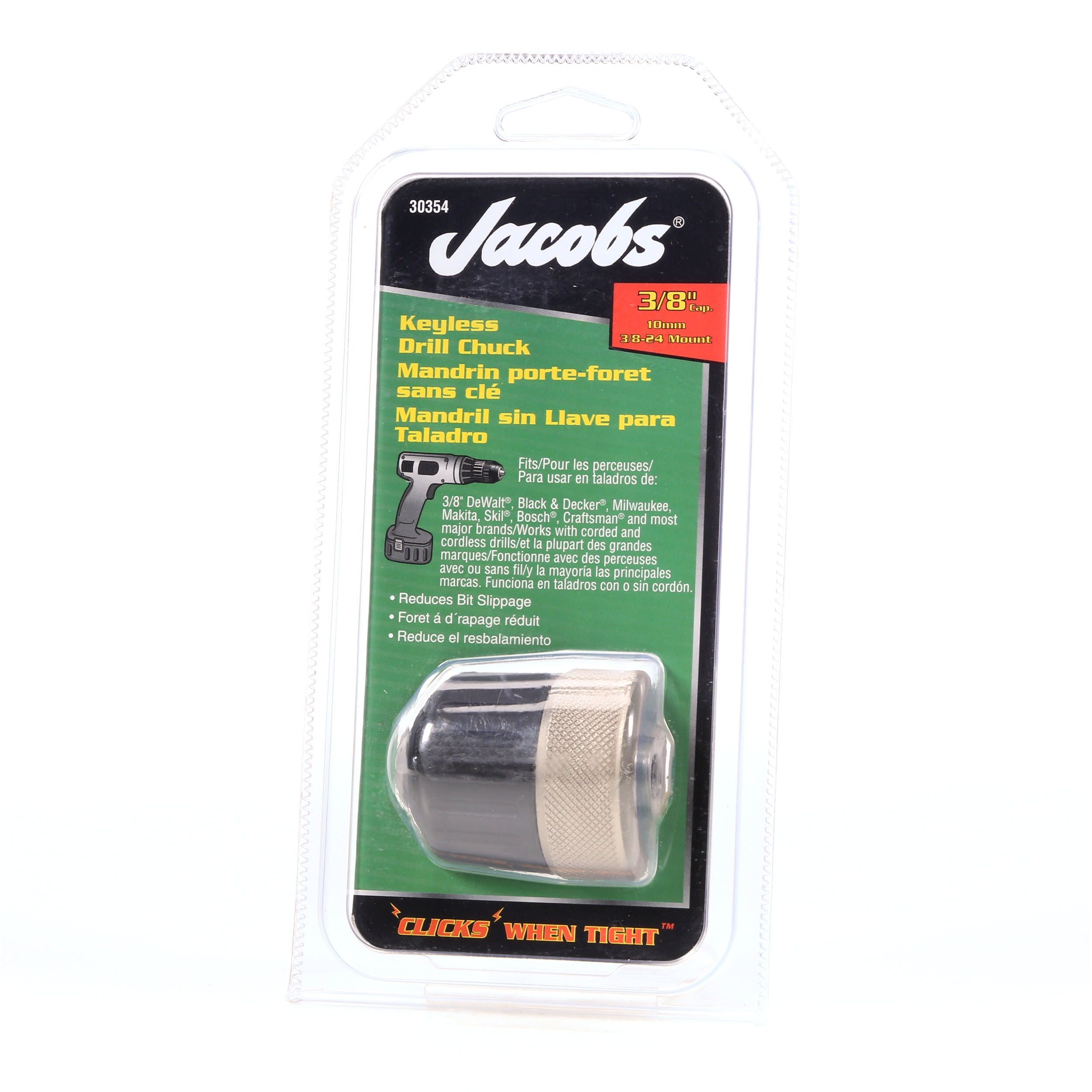 Jacobs 30354 Keyless Drill Chuck 3/8 " 24 Thread for sale online 