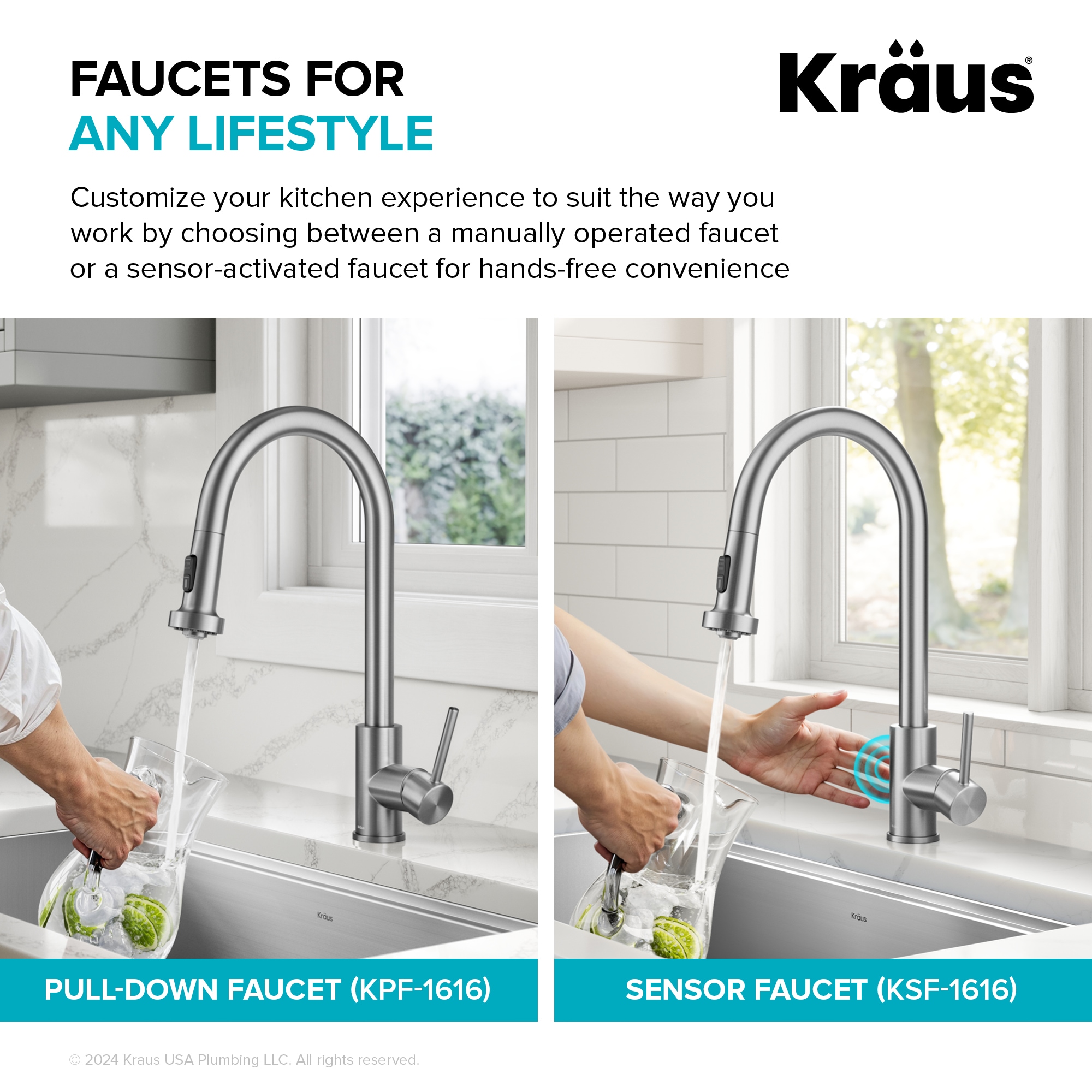 Stainless Steel Single Handle Pull Down Kitchen Faucet with Spray