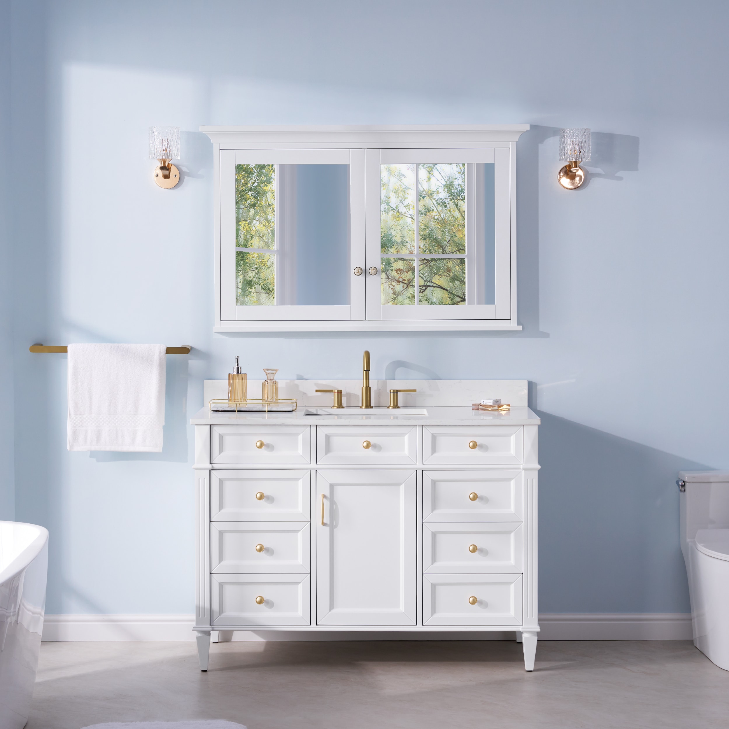 WELLFOR EB4830MC-WT Bathroom-Medicine-Cabinets - View #3