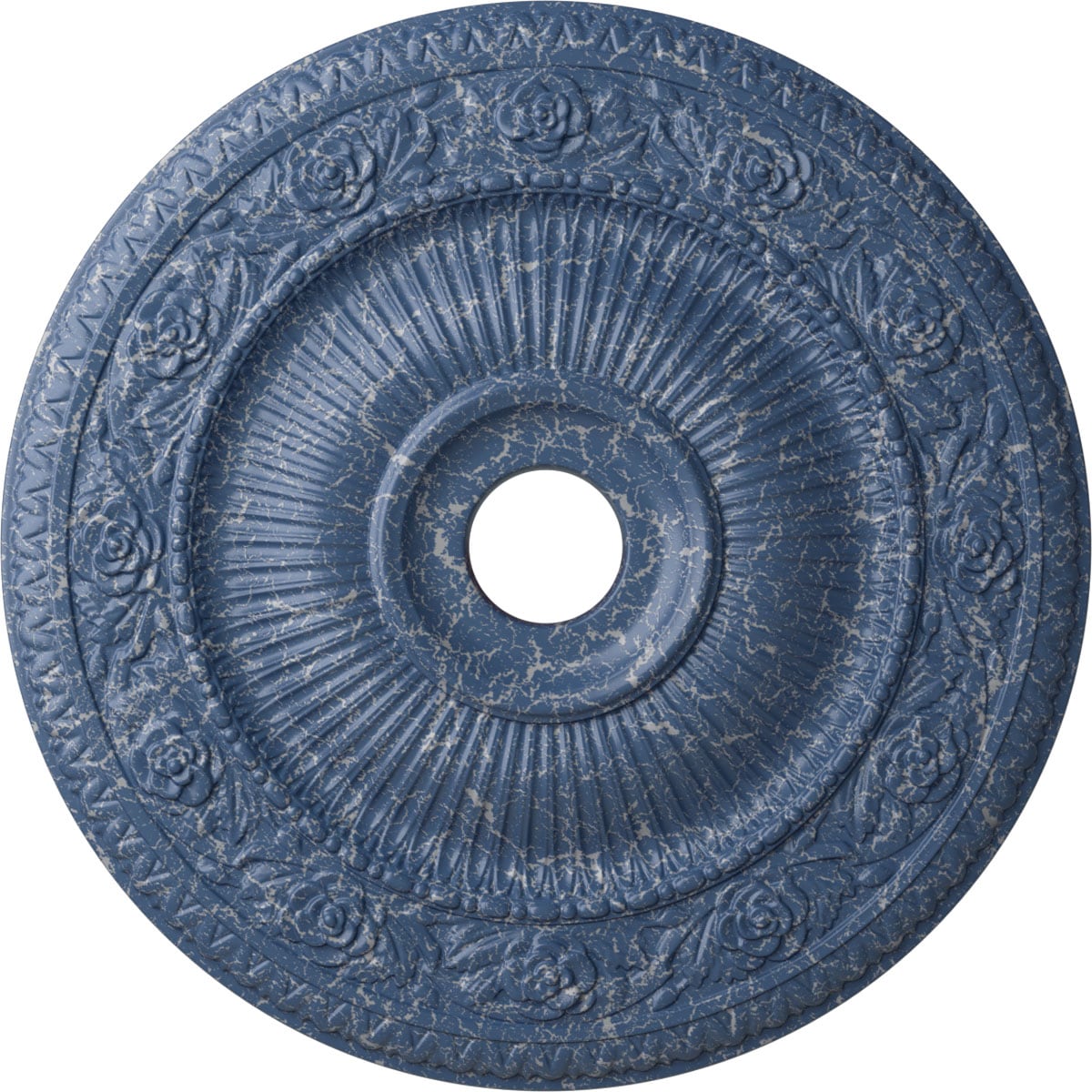 Ekena Millwork CM24LO1AMC Logan 24.25-in W x 24.25-in L Painted Americana Crackle Polyurethane Whole Ceiling Medallion