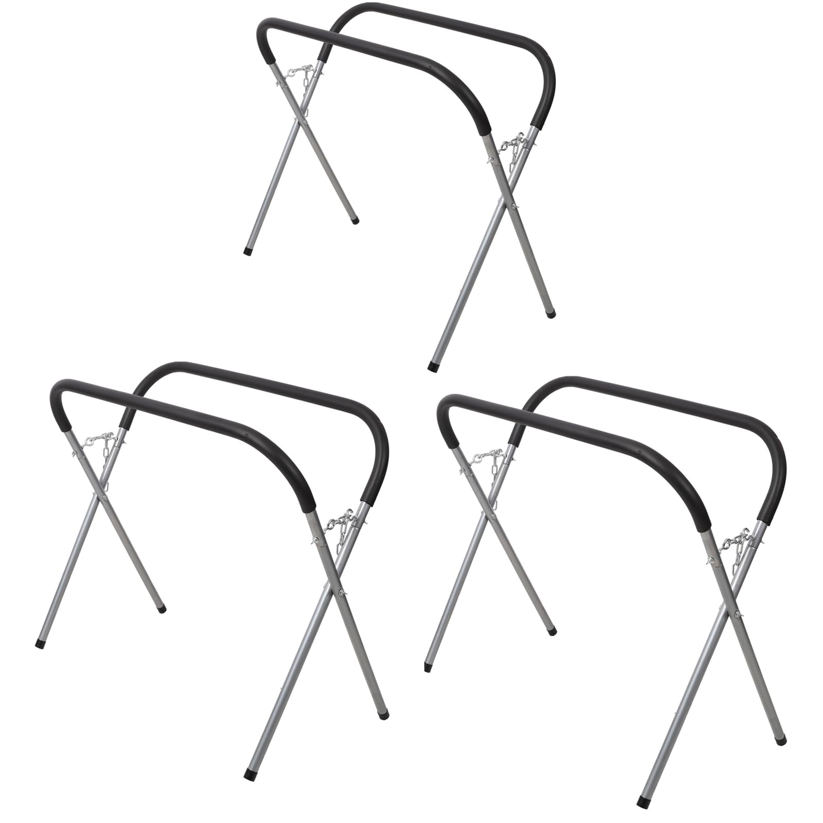 Garvee 3 Pack Folding Work Stand Portable Workbench 750 Pound Capacity Automotive Fender Stand for Garages Repair Shops and DIY Heavy Duty Bumper Stand Adjustable Padded #BY20260429PHK-38YR