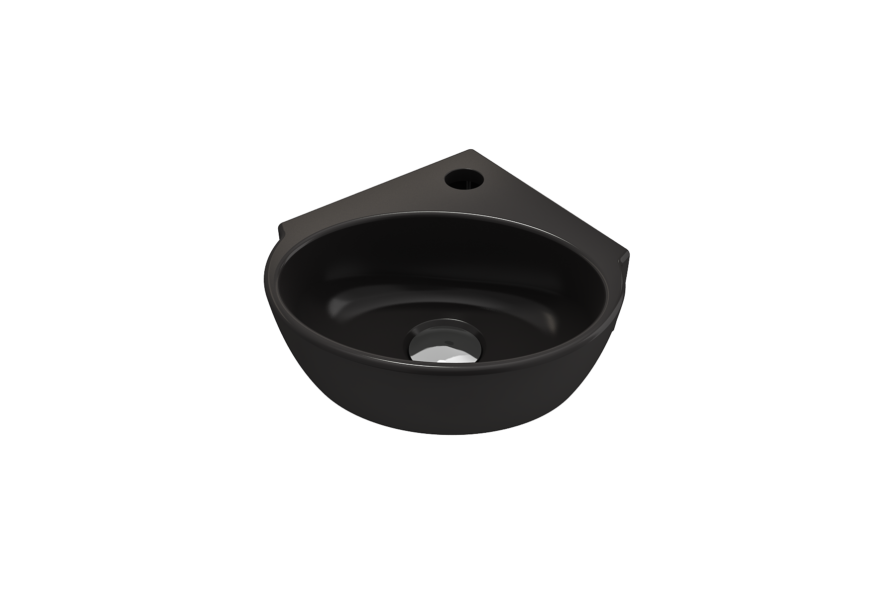 BOCCHI 1392-004-0126 Fire Clay 11.75-in Wall-mount Irregular Modern Matte Black Bathroom Sink
