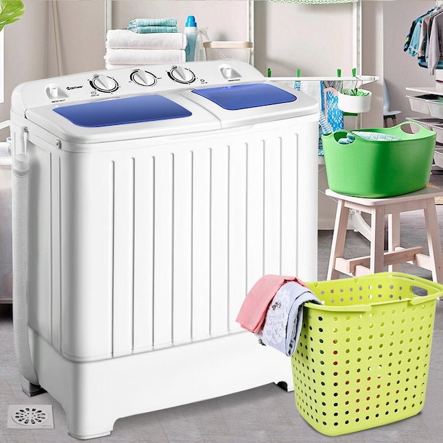 Goplus 2-cu ft Portable Agitator Top-Load Washer (White) at