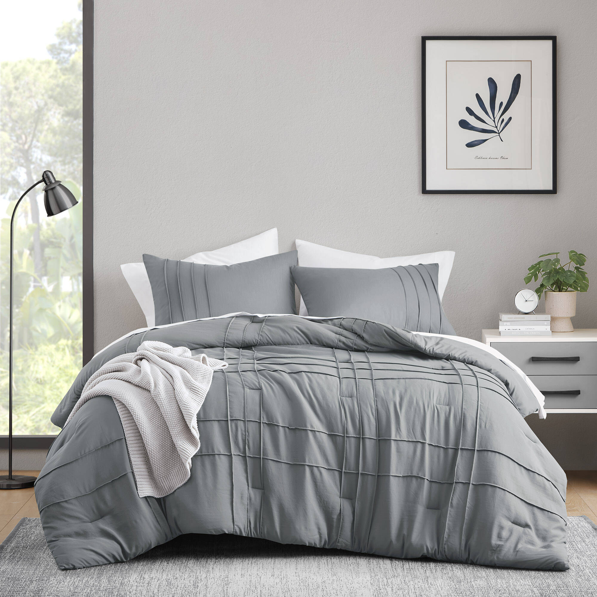510 Design LWSDS0341000834161 Blue/Grey Solid Twin/Twin XL Comforter Microfiber