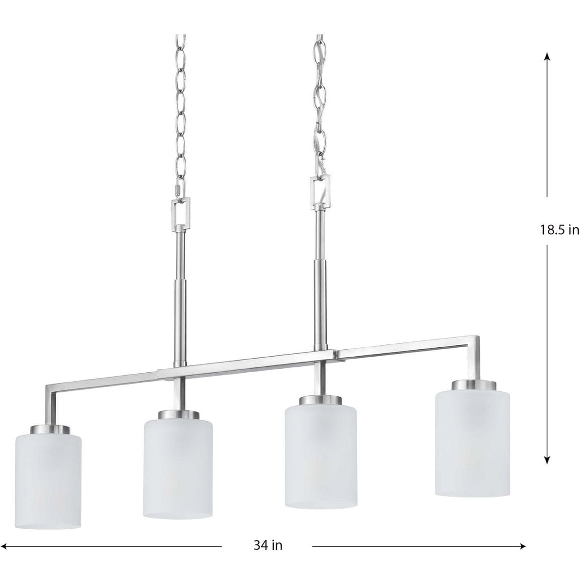 Progress Lighting Rexington 4-Light Brushed Nickel Modern/Contemporary ...