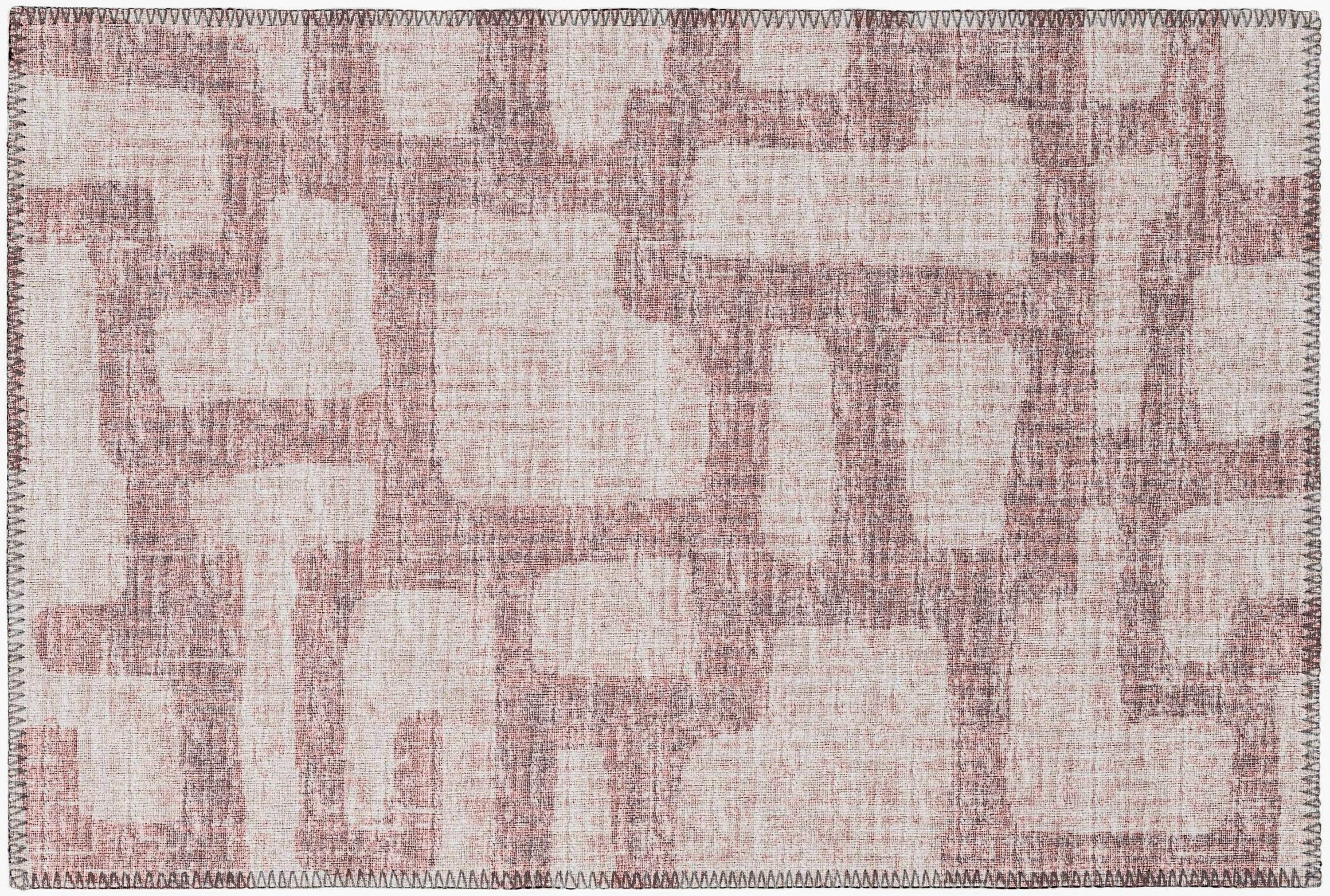 Addison Rugs AYU34TN20X30 Yuma 2 x 3 (ft) Chenille Tan Rectangular Indoor/Outdoor Geometric Mid-Century Modern Machine washable Throw rug