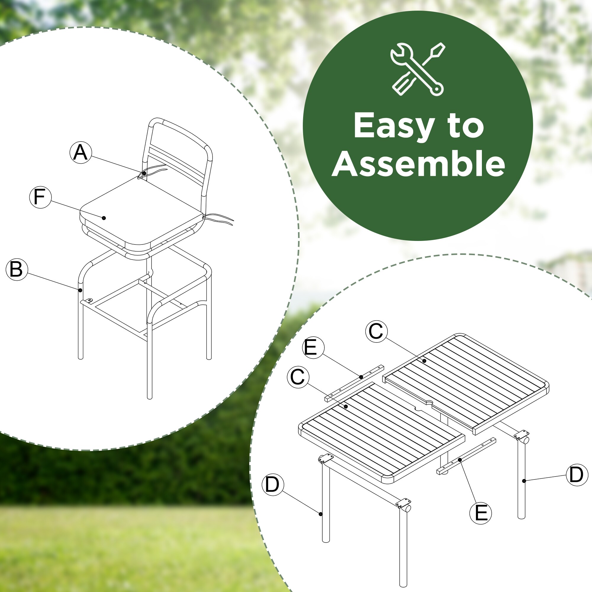 ModernLuxe N704G201248E Patio-Dining-Sets - View #4