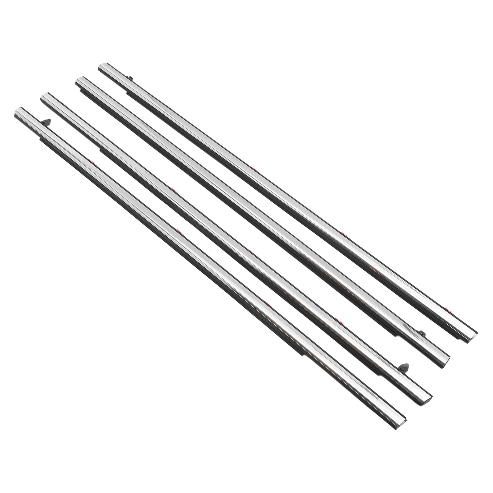 Unique Bargains Weatherstrip Window Seal Window Trim Seal Belt for Honda Accord 13-17 PVC No.72450T2AA01/72410T2AA01/72950T2AA01/72910T2AA01 Silver Tone 4pcs