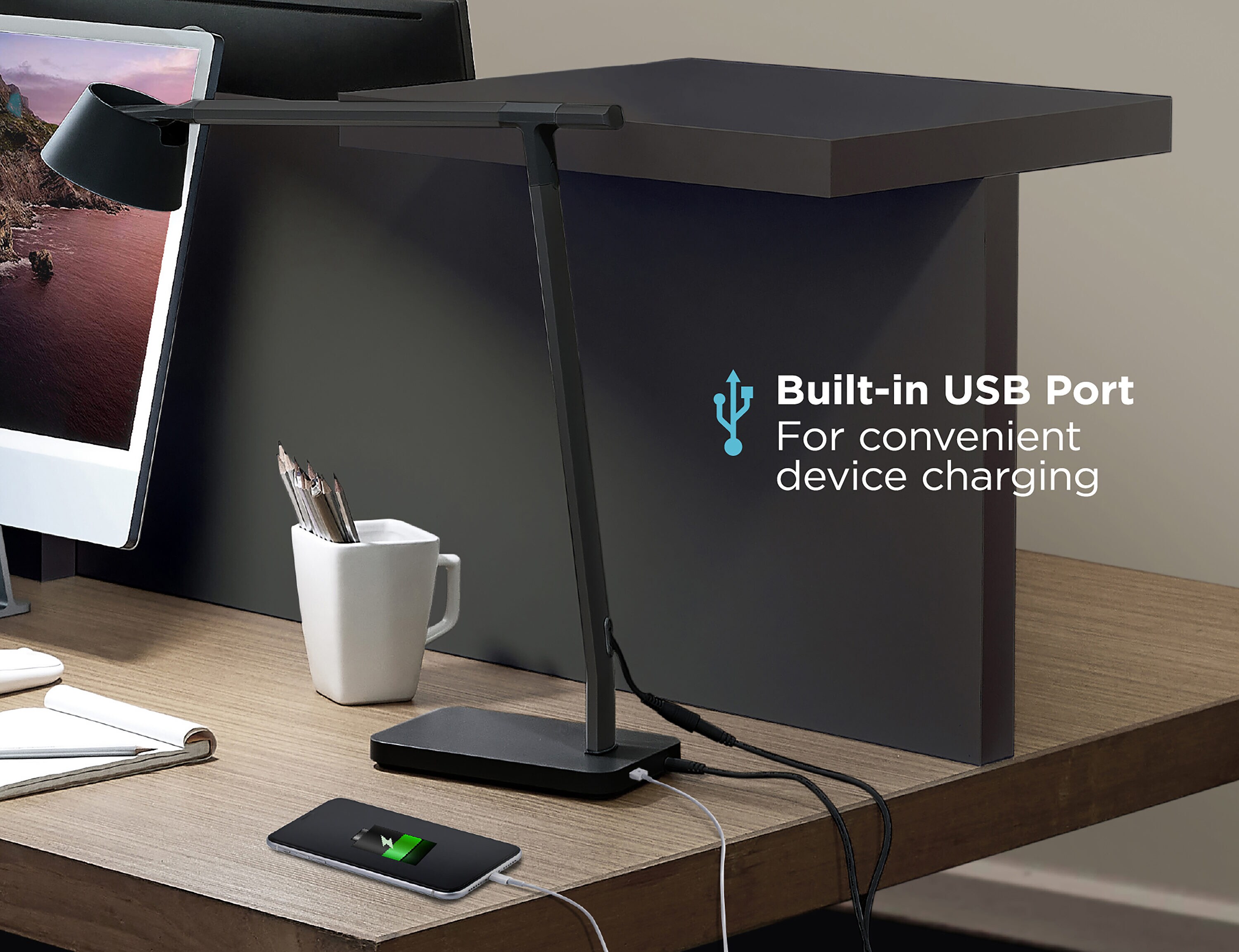 BLACK+DECKER LED2200-USBSM-BK Desk-Table-Lamps - View #7