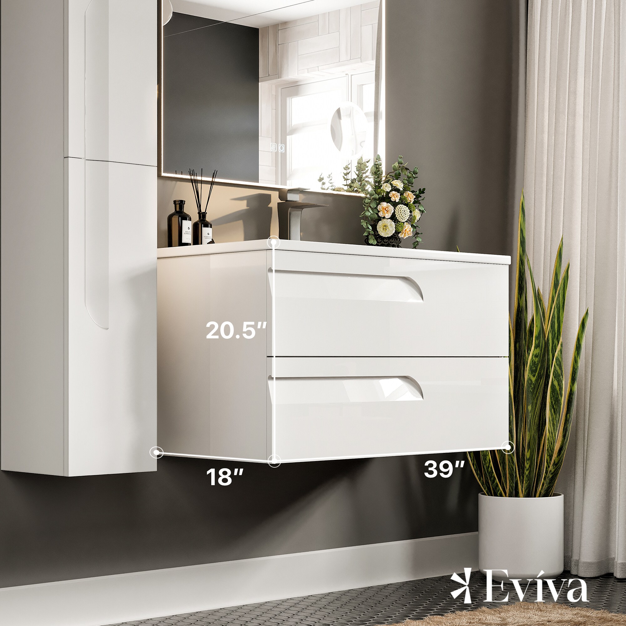 Eviva EVVN23-39WH-WM Bath-Vanity-Combo - View #2