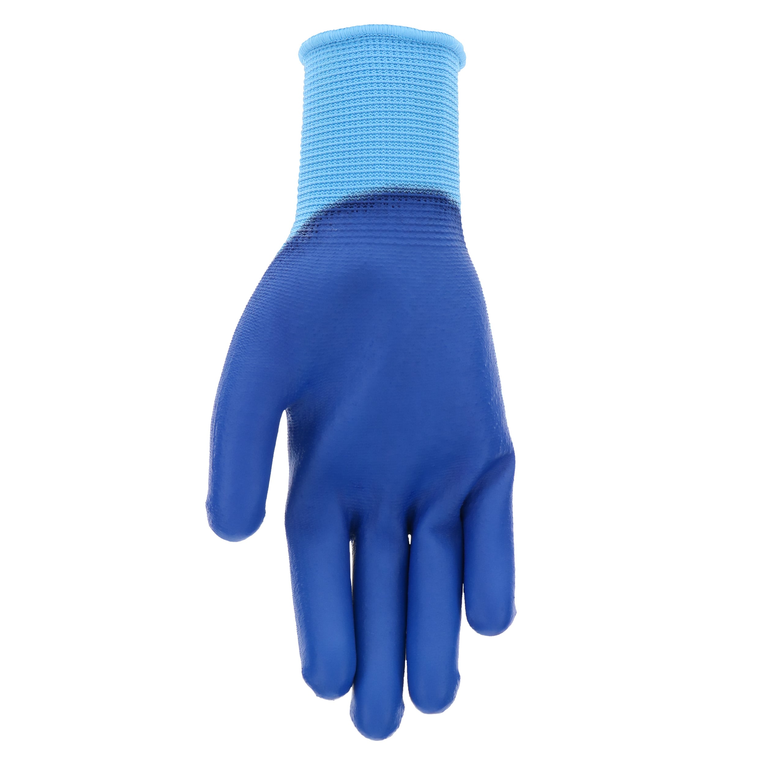 Westwood Fox Unisex Womens Mens Work Gardening Gloves Blue Knit White  Leather S