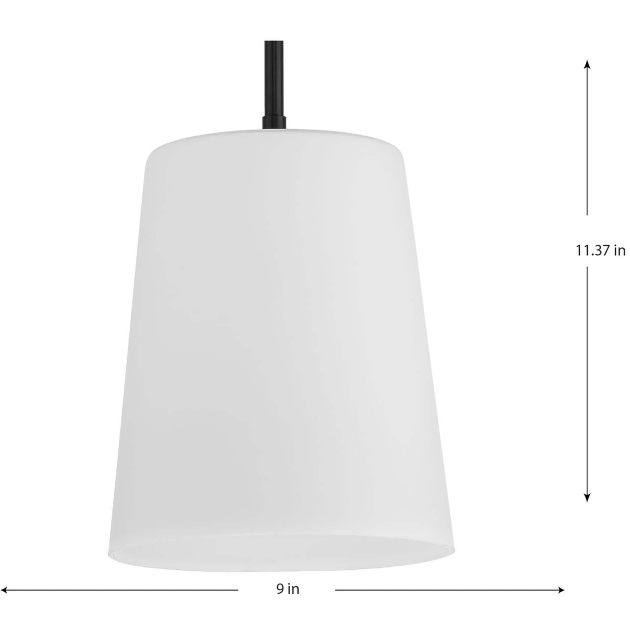 Clarion Matte Black Glass One-Light Pendant