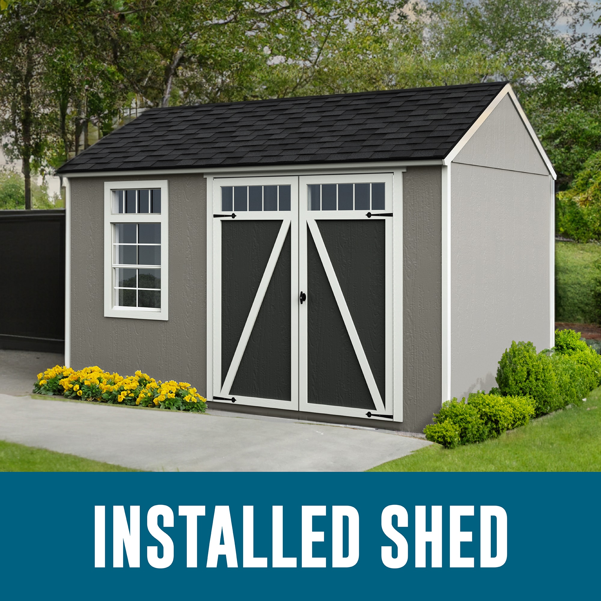 Heartland 63440-6 Coronado 12-ft x 8-ft Gable Style Wood Outdoor Storage Shed with 1 Windows 1 Doors (Installation Included)