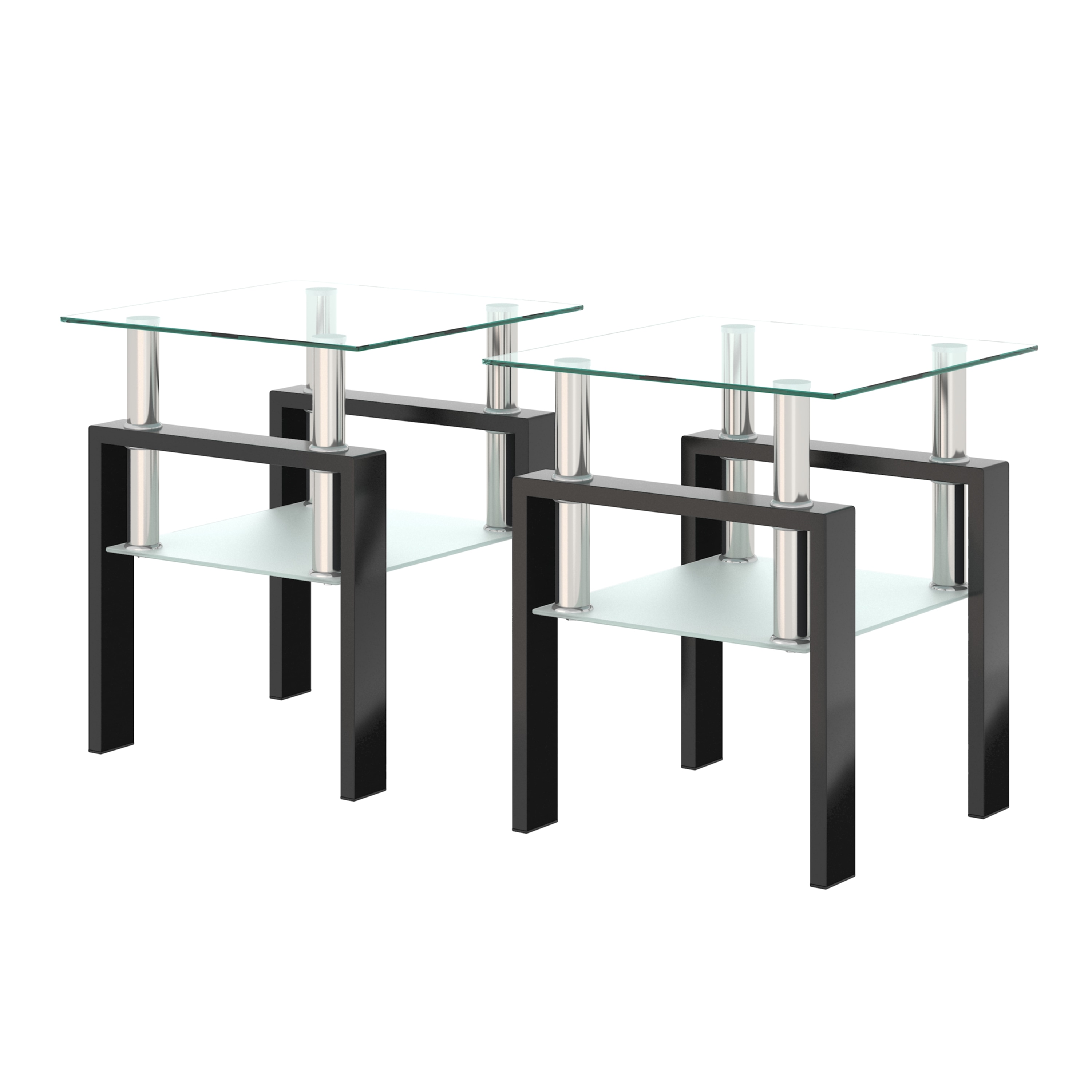 Siavonce XH04200 Transparent Glass Modern Coffee Table