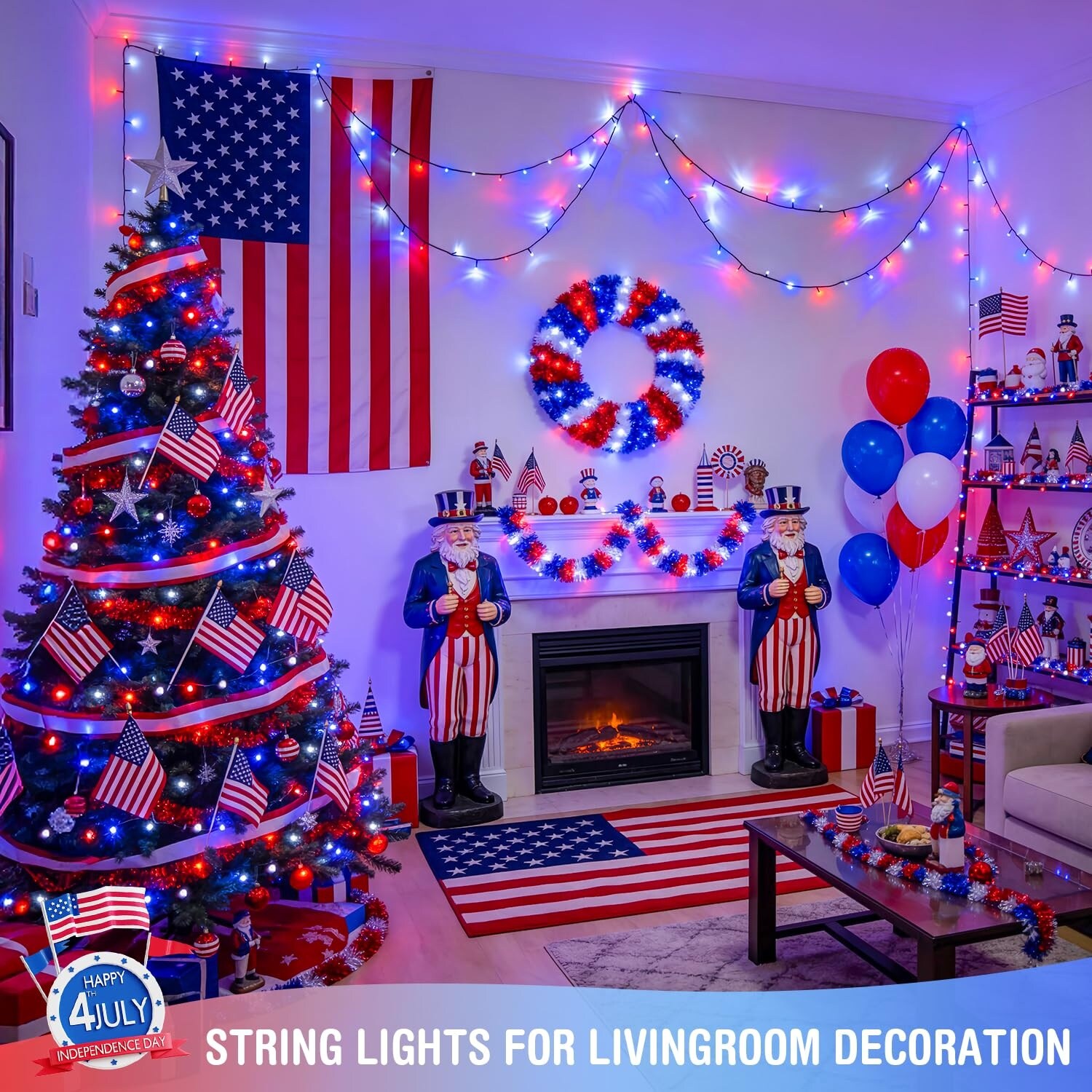 Afoxsos LAF0416D11 Indoor-Fourth-Of-July-Decorations - View #7