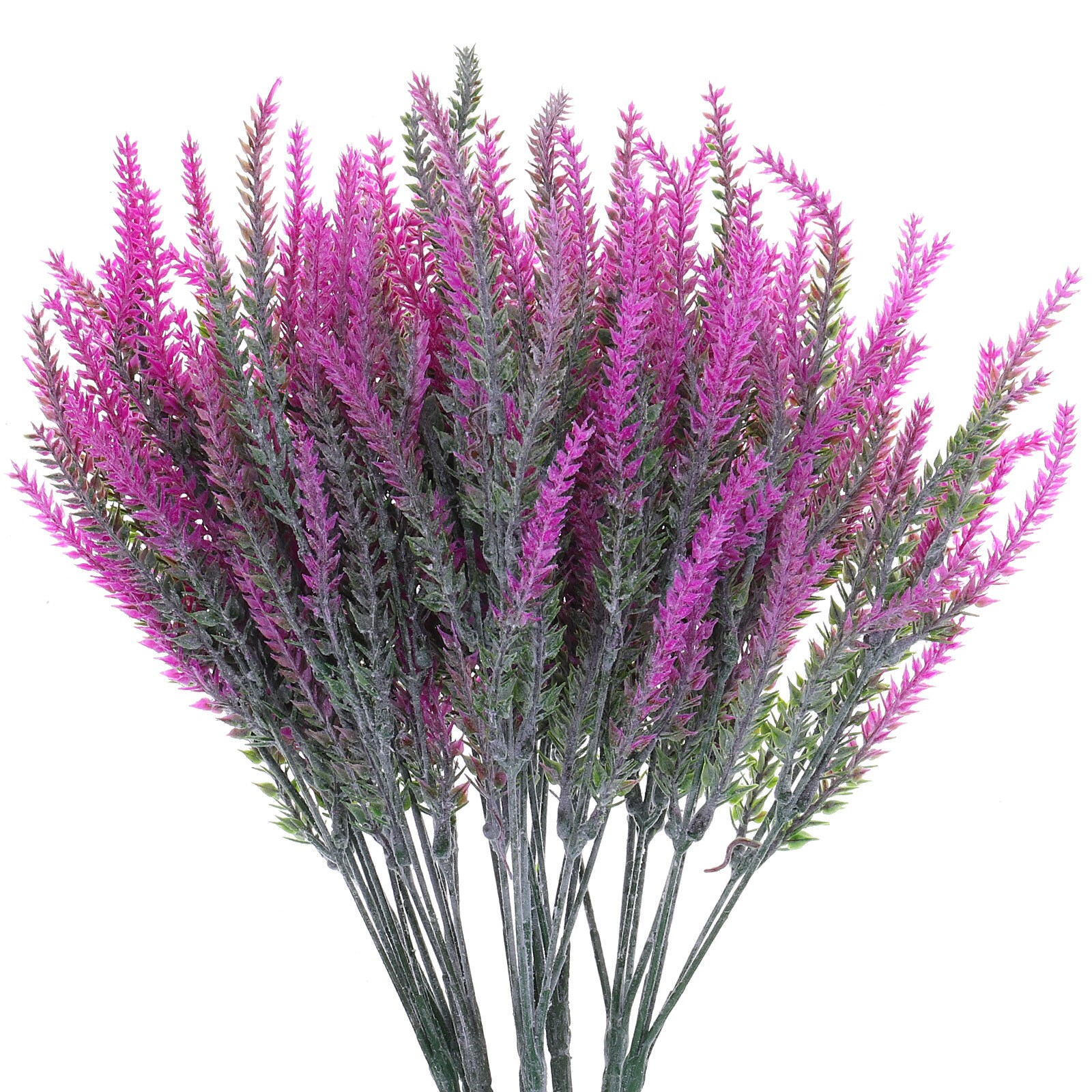 Unique Bargains - 20 Bundles Artificial Lavender Flowers Fake Lavender Flowers Plastic for Indoor...