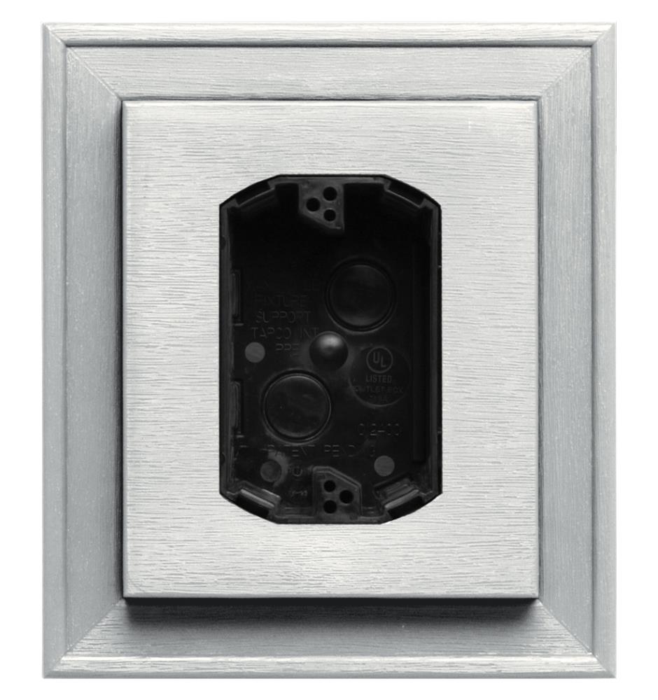 Builders Edge 130110010123 7-Inches x 8-Inches White Vinyl Electrical Mounting Block