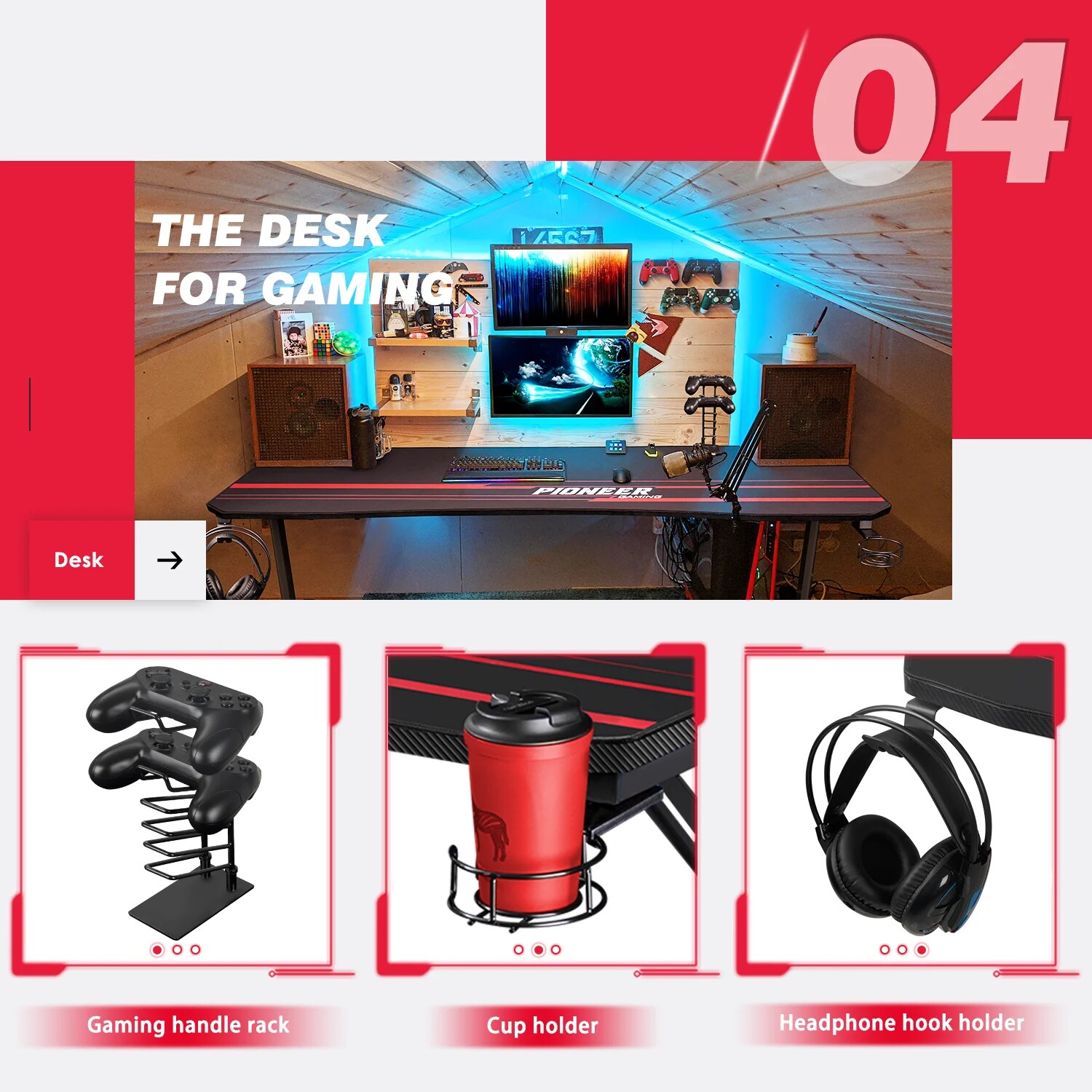 Pioneer deals gaming desk