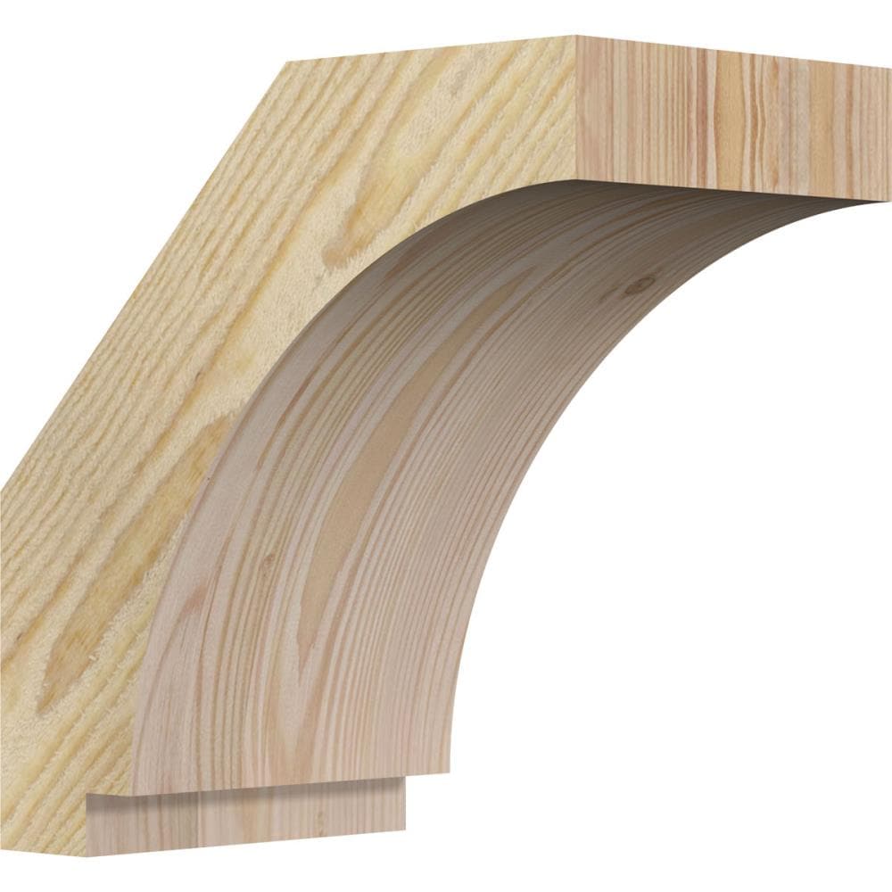 Ekena Millwork BRC06X10X10IMP00RDF 6-in x 10-in x 10-in Douglas Fir Unfinished Wood Imperial Rough Sawn Knee Brace