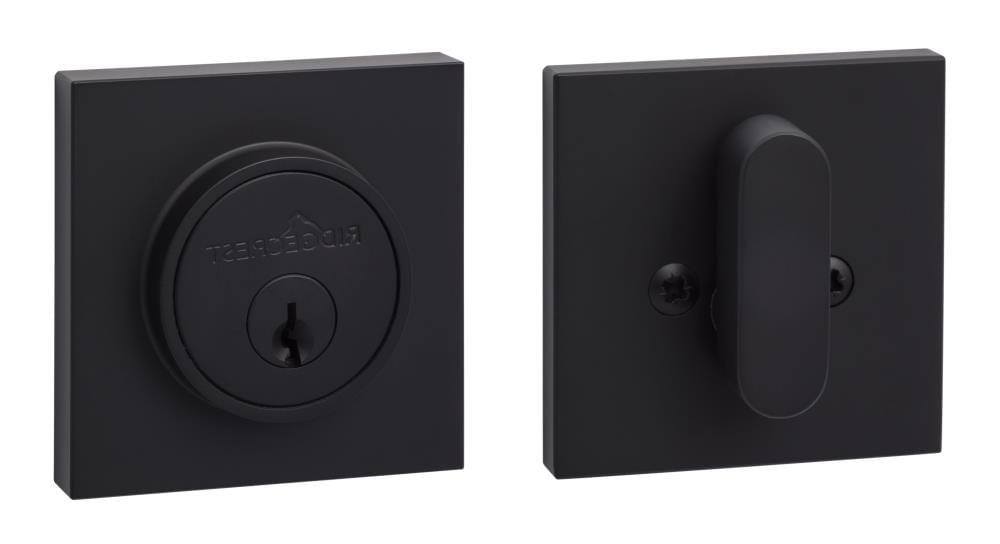 Sure-Loc Hardware DB201-MTN FBL Ridgecrest Mountain Residential Deadbolts Flat Black Single Cylinder Deadbolt