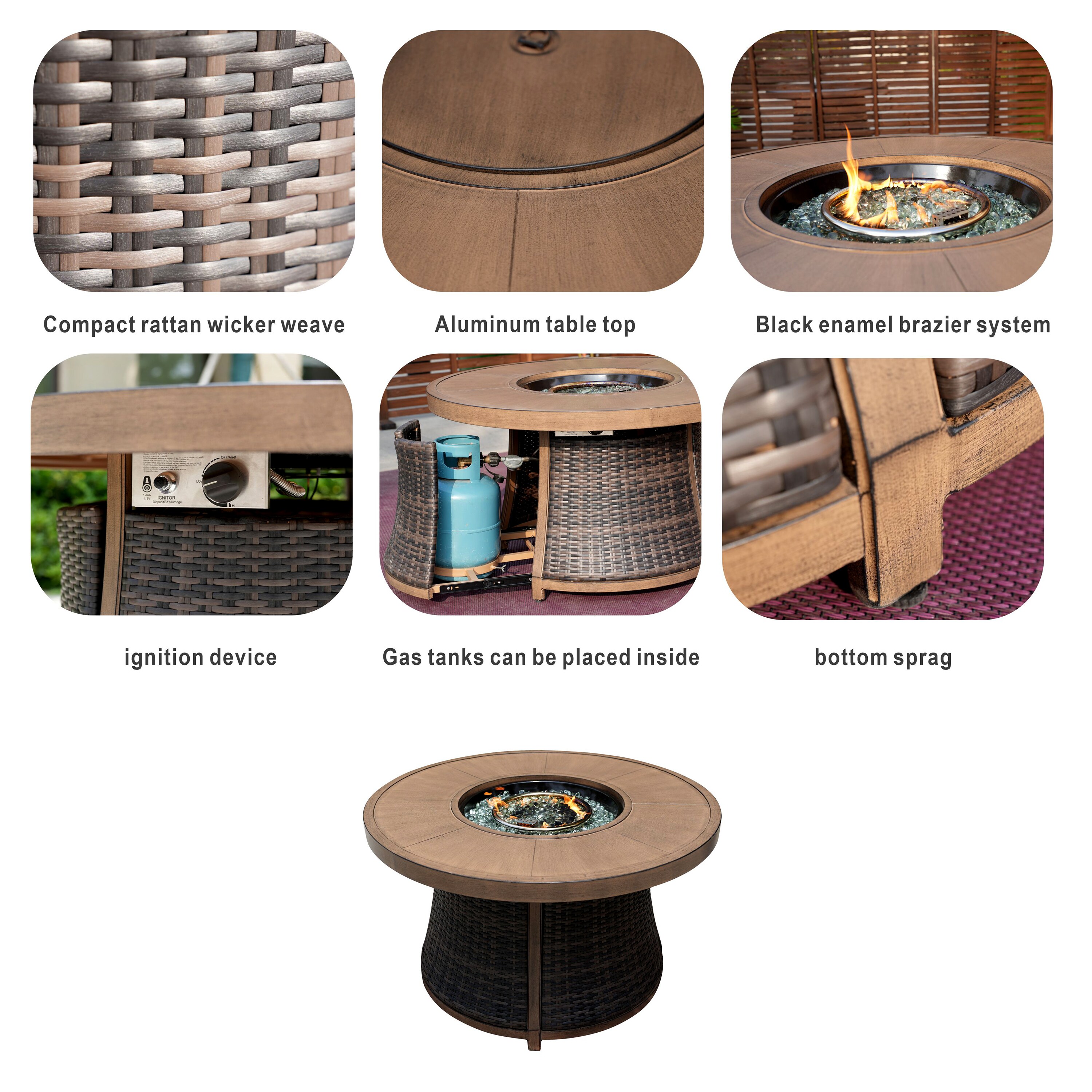 Moda Furnishings G3R-1403B-009-BR Patio-Conversation-Sets - View #5