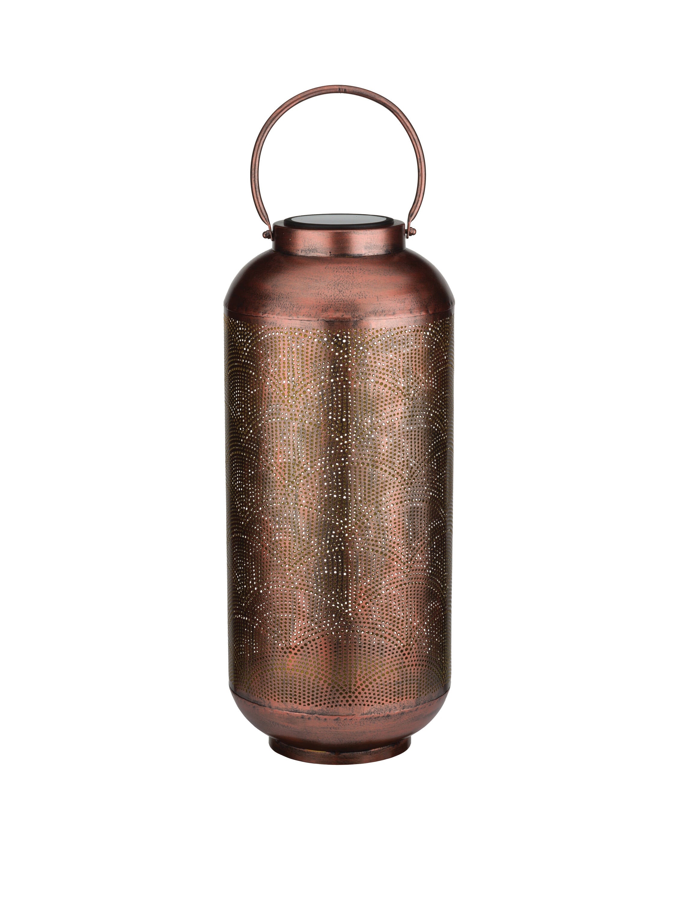 Regal Art & Gift 9-in x 25.25-in Copper Metal LED light Outdoor Decorative Lantern