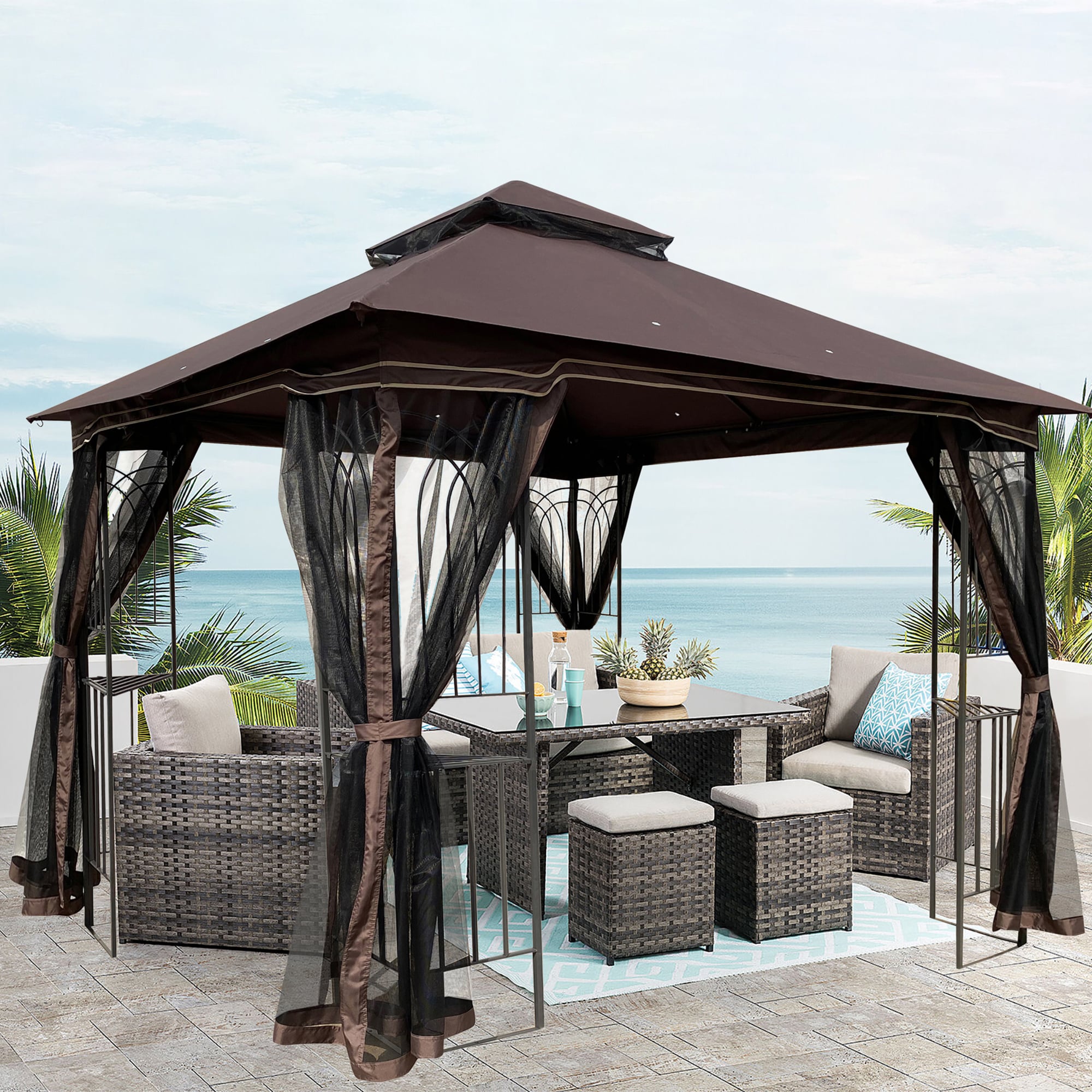 AHIOU HOME ZAAHG-40786PG Wood-Resin-Gazebos - View #2