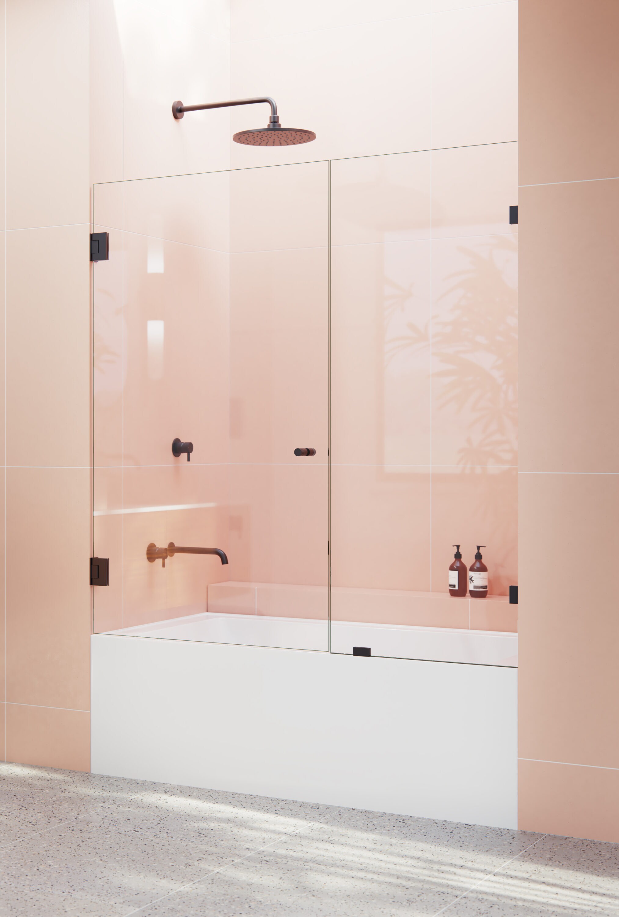  B-WH-56.25-MB Shower-Doors - View #3