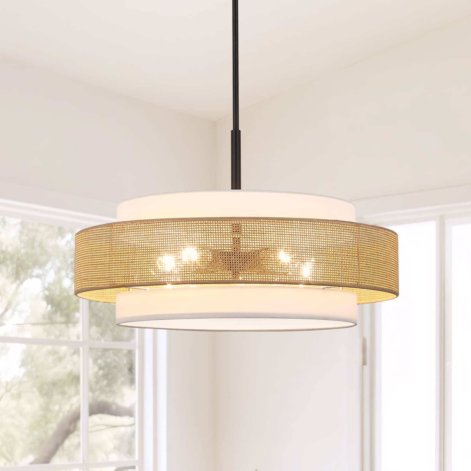 True Fine 90089C Astory 5 -Light Matte Black Coastal For Use in Bedrooms, Dining Rooms, Foyers, Kitchens, Living Rooms Chandelier