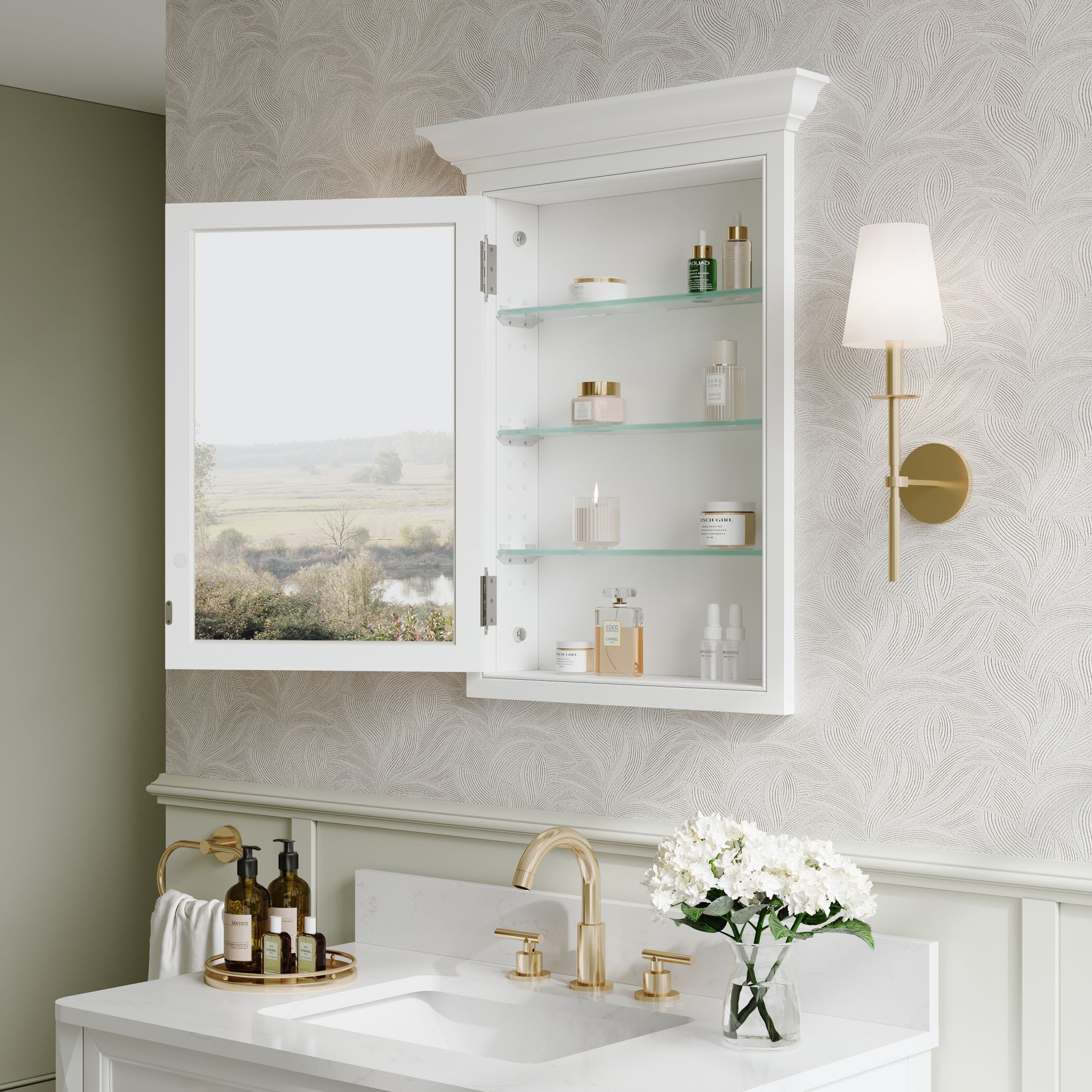 WELLFOR KB2430MCL-WT Bathroom-Medicine-Cabinets - View #11