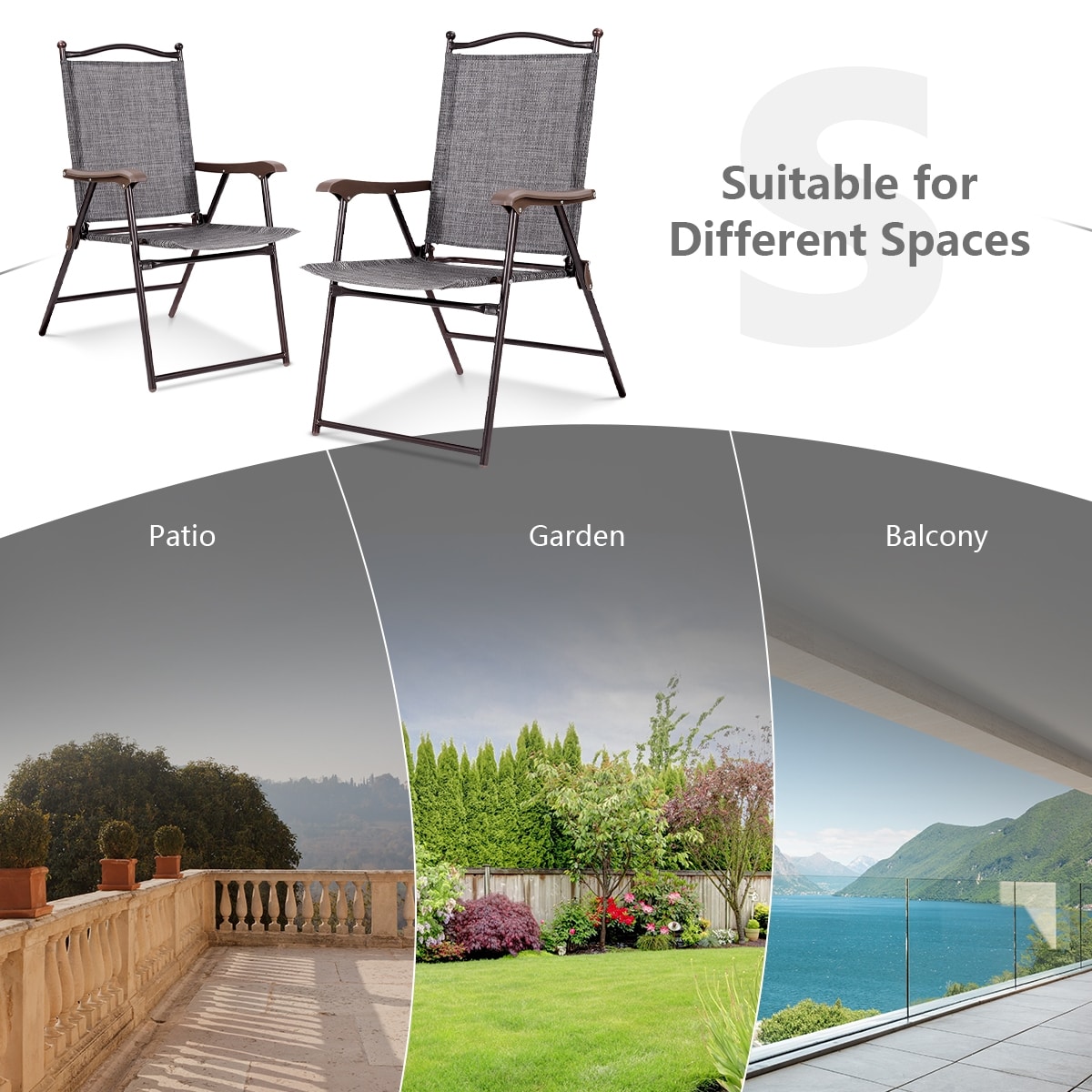 CASAINC WF-OP3568-2GR Patio-Chairs - View #3