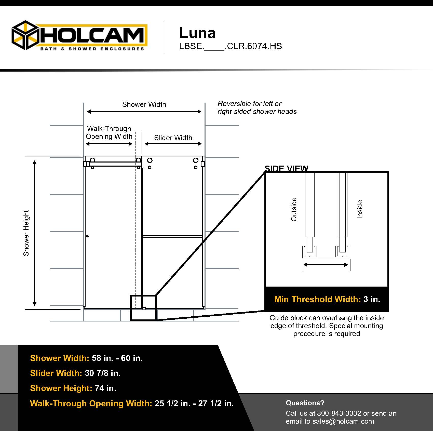 Holcam DESD180MBLCLR4271HS Shower-Doors - View #8