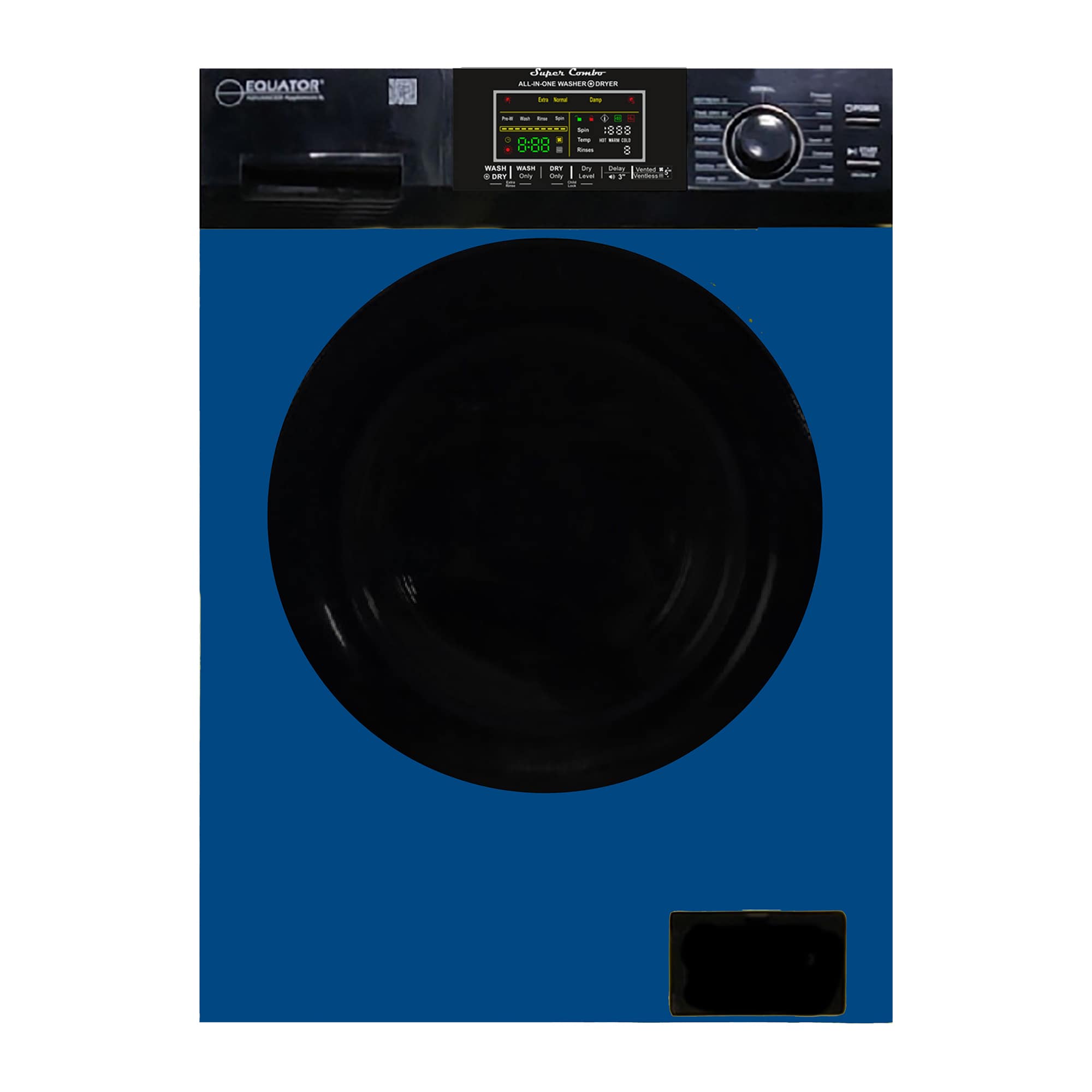 Equator Advanced Appliances 1.9-cu ft Capacity Blue Black Vented All-in-One  Washer/Dryer Combo in the All-In-One Washer Dryers department at