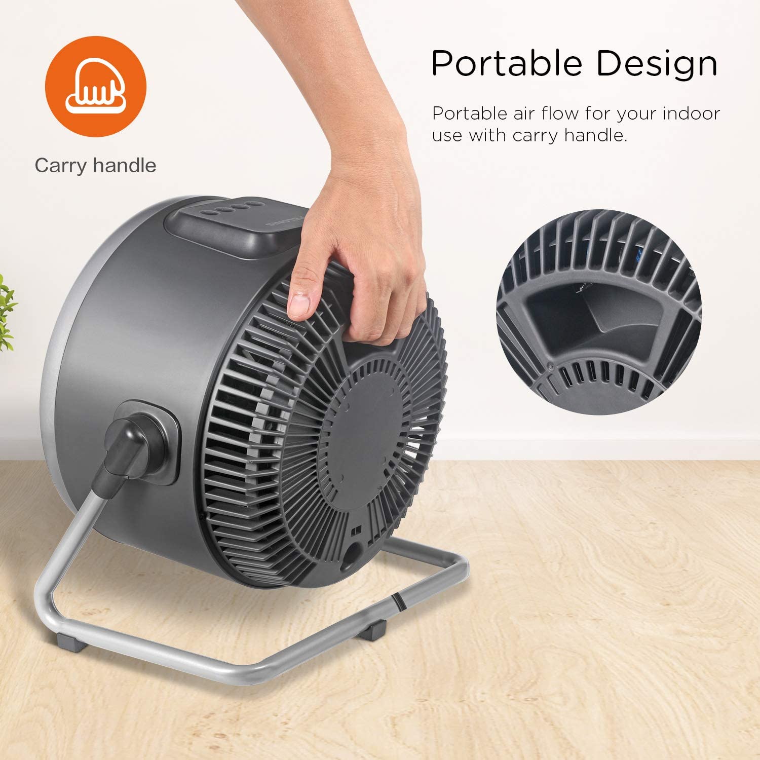 BLACK+DECKER Portable Space Heater, Room Space Heater with Carry Handle for  Easy Transport