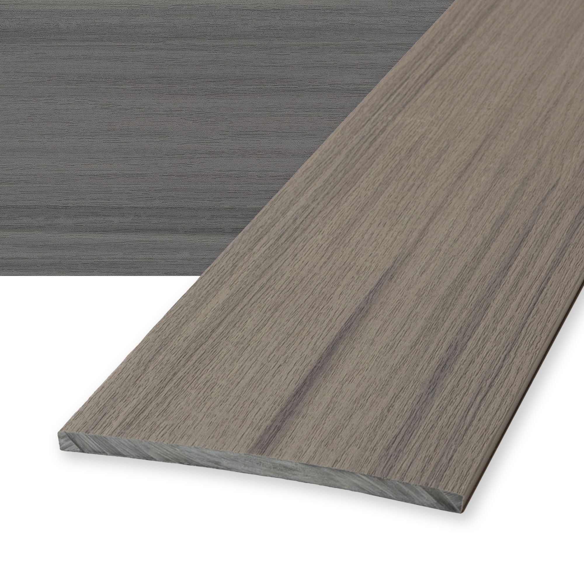 Deckorators 353386-12 Voyage Surestone 0.5-in x 8-in x 12-ft Sierra Solid edge Composite Riser