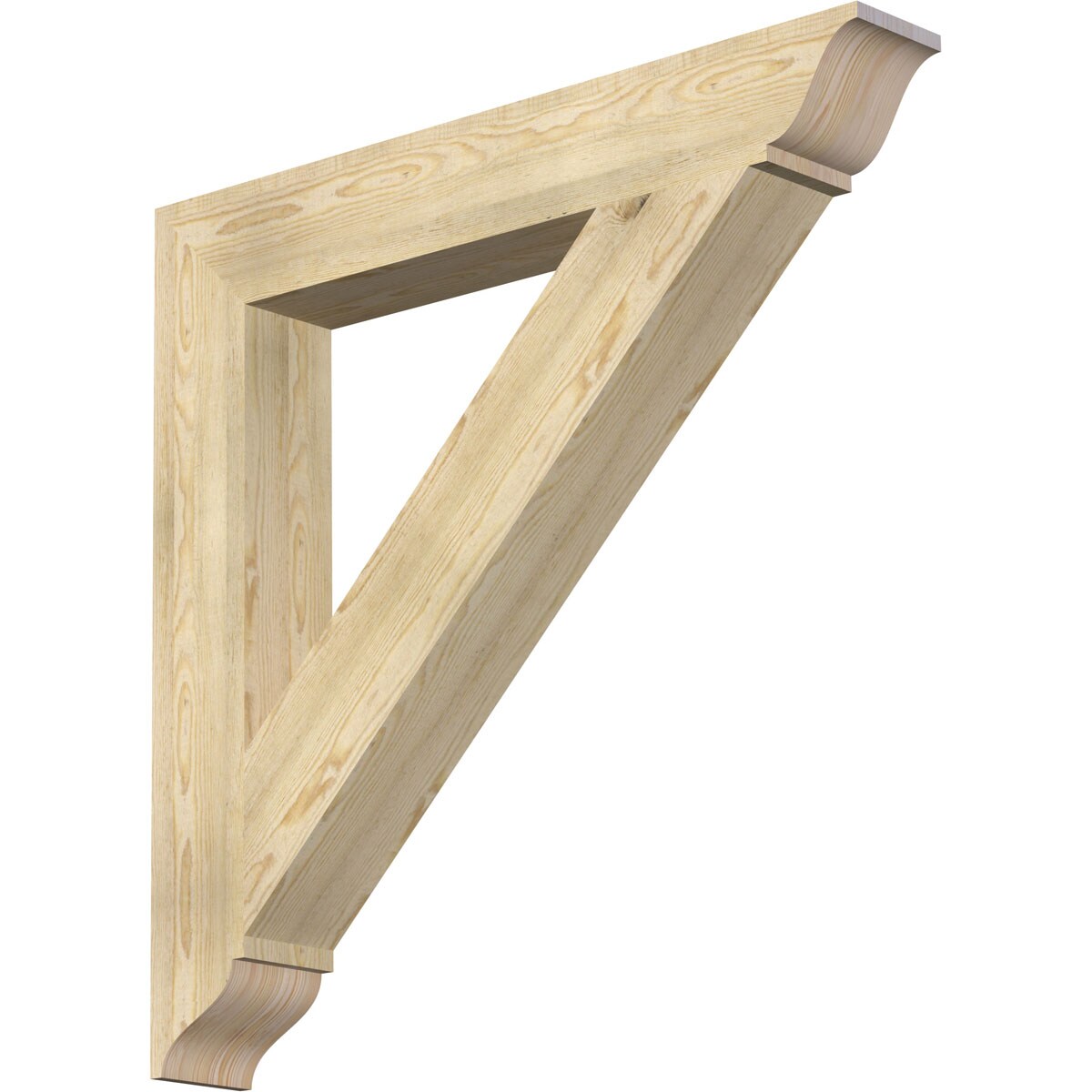 Ekena Millwork BKT06X42X42TRA01RDF Traditional traditional rough sawn 6-in x 42-in x 42-in Douglas fir Brown Wood Standard bracket