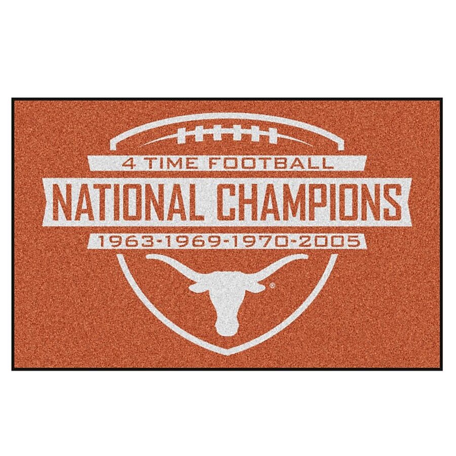 FANMATS Texas Longhorns 1-1/2-ft x 2-1/2-ft Orange Rectangular Indoor Door Mat FANMATS Texas Longhorns 1-1/2-ft x 2-1/2-ft Orange Rectangular Indoor Door Mat