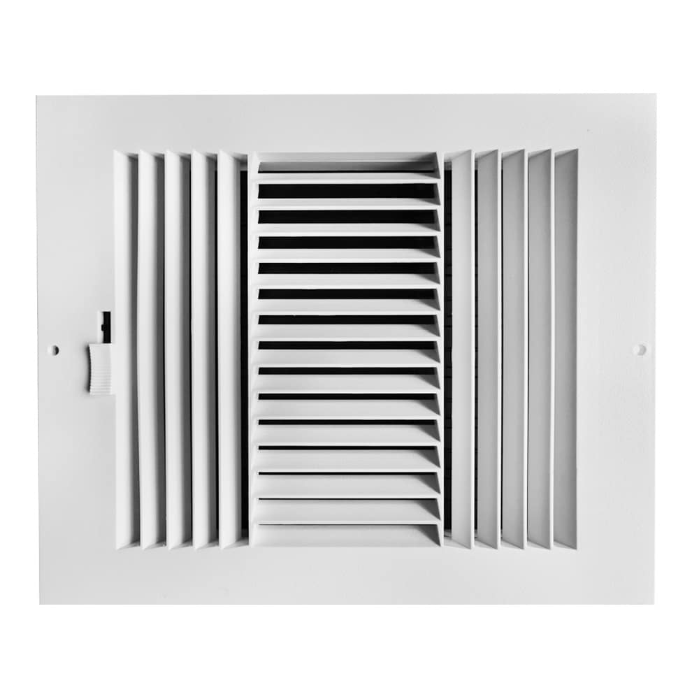 RELIABILT 3131008WH 10-in x 8-in 3-way ABS resin White Sidewall/Ceiling Register