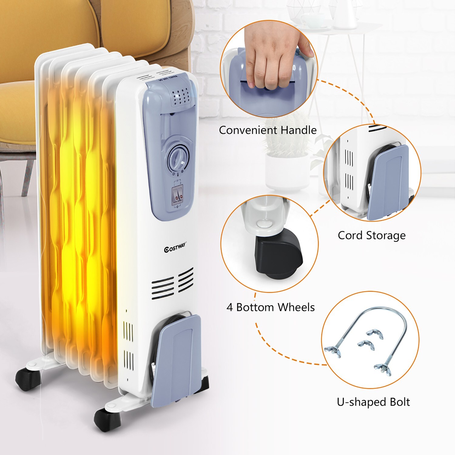 Costway CSHY000112 Portable-Electric-Heat - View #8