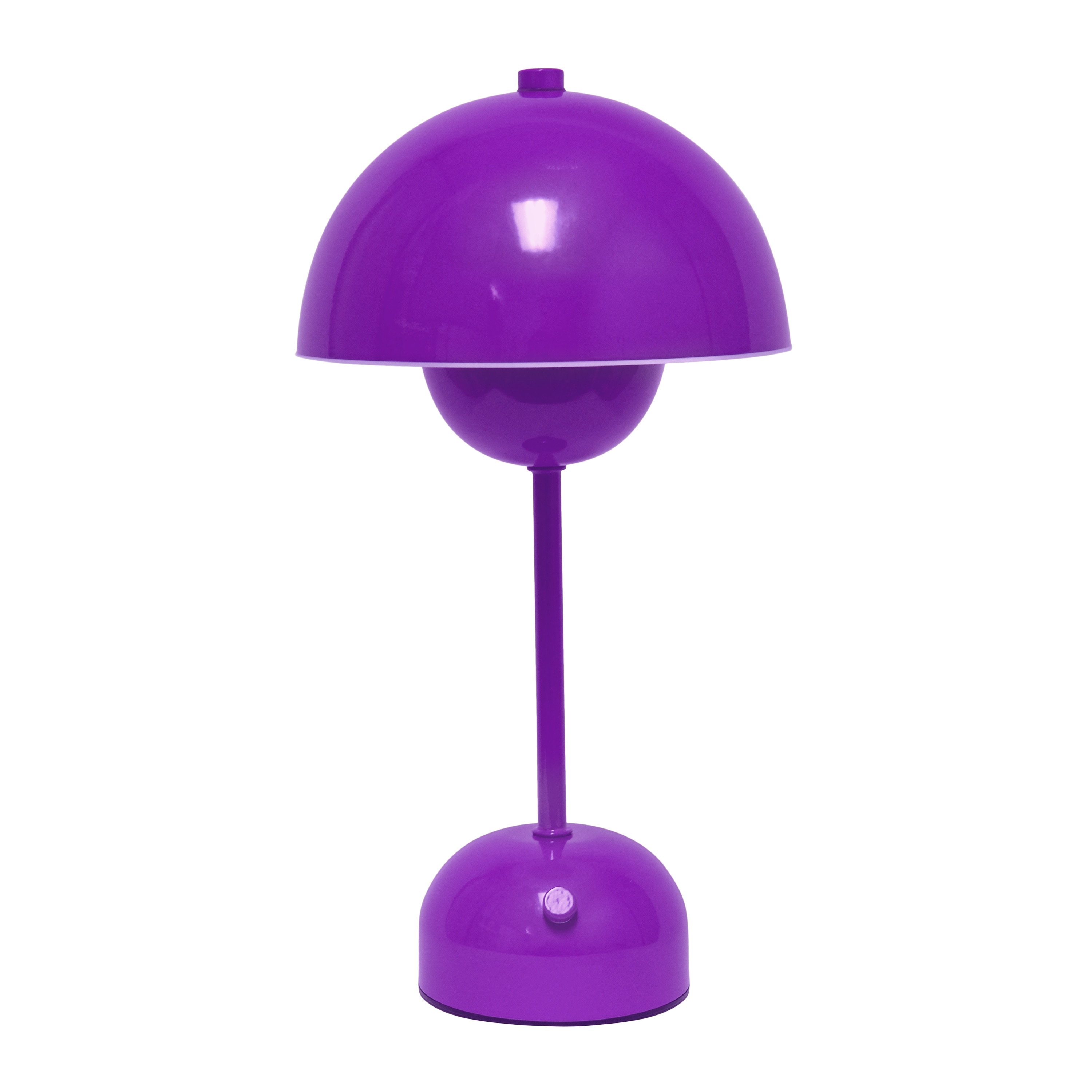 Simple Designs LD1069-PRP Mushroom Magic 11.8-in Purple Touch Standard Desk Lamp with Metal Shade