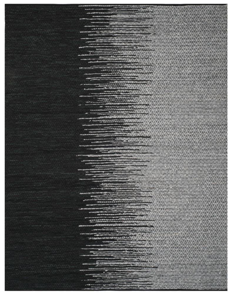 Safavieh VTL388C-8 Vintage Leather Shoshoni 8 x 10 (ft) Leather Light Gray/Black Rectangular Indoor Ombre Coastal Area rug