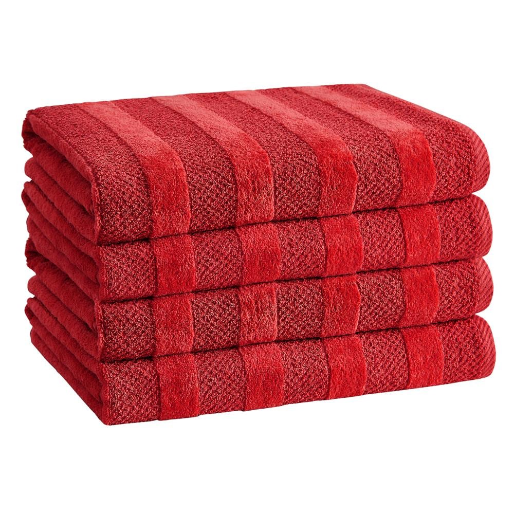Cannon Shear Bliss Quick Dry 100% Cotton 6-Piece Towel Set for Adults  (Plum) 
