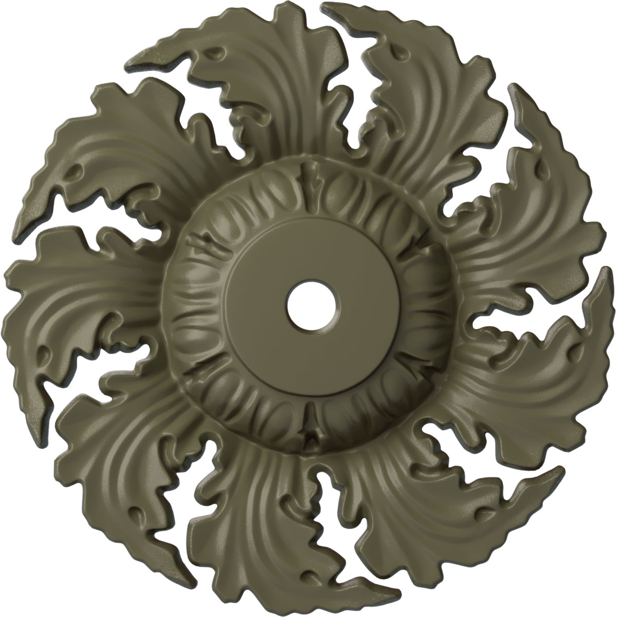 Ekena Millwork CM14NESSF Needham 14.625-in W x 14.625-in L Painted Spartan Stone Polyurethane Whole Ceiling Medallion