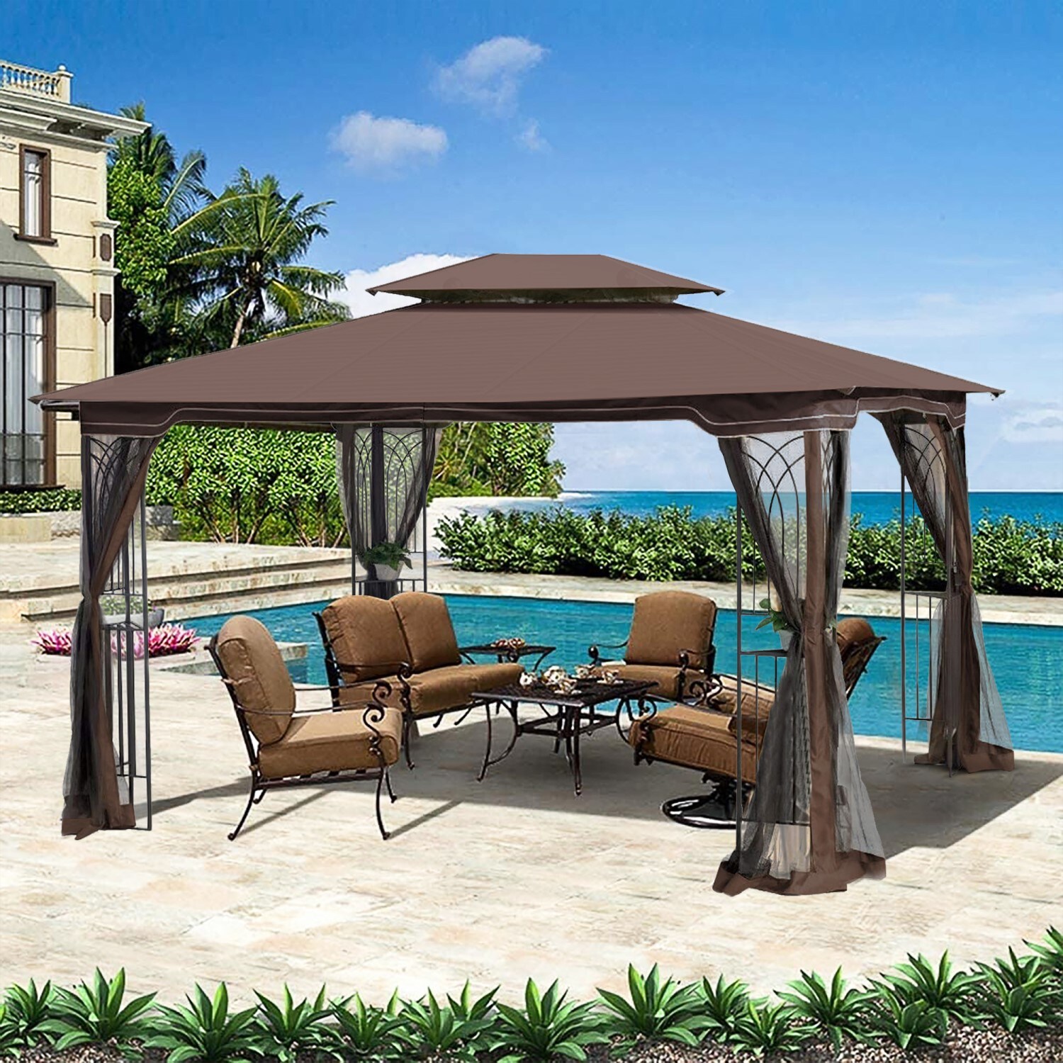Mondawe MA-N17TOP541AAD Wood-Resin-Gazebos - View #2
